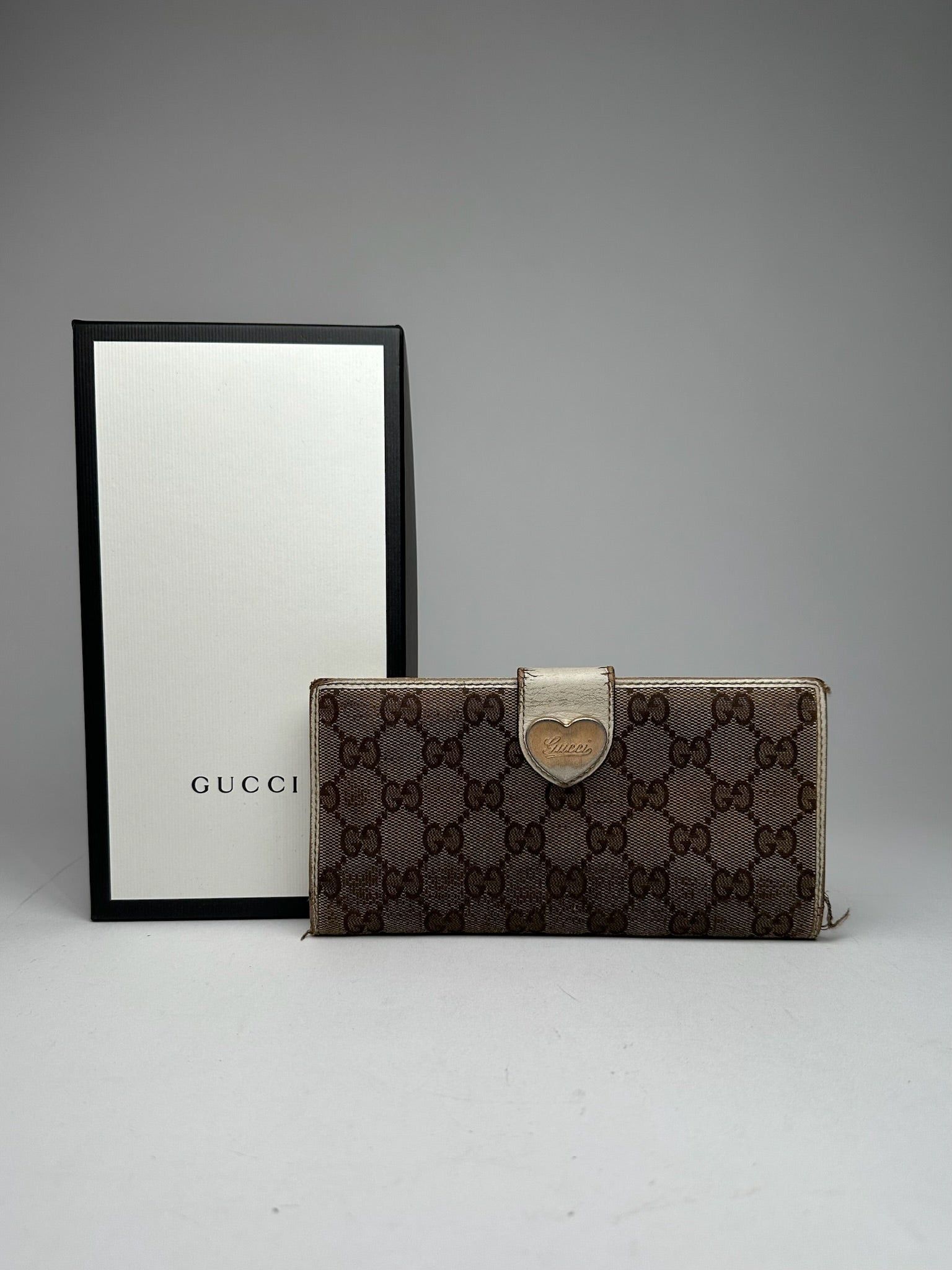 Gucci Vintage monogram wallet beige white Size ONE SIZE - 1 Thumbnail