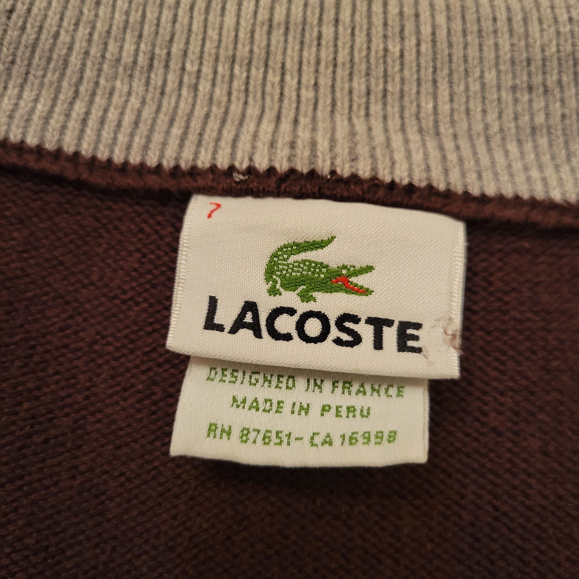 Lacoste Lacoste Quarter Zip Pullover Rugby Polo Sweater 7 Cotton 2XL Size US XXL / EU 58 / 5 - 2 Thumbnail