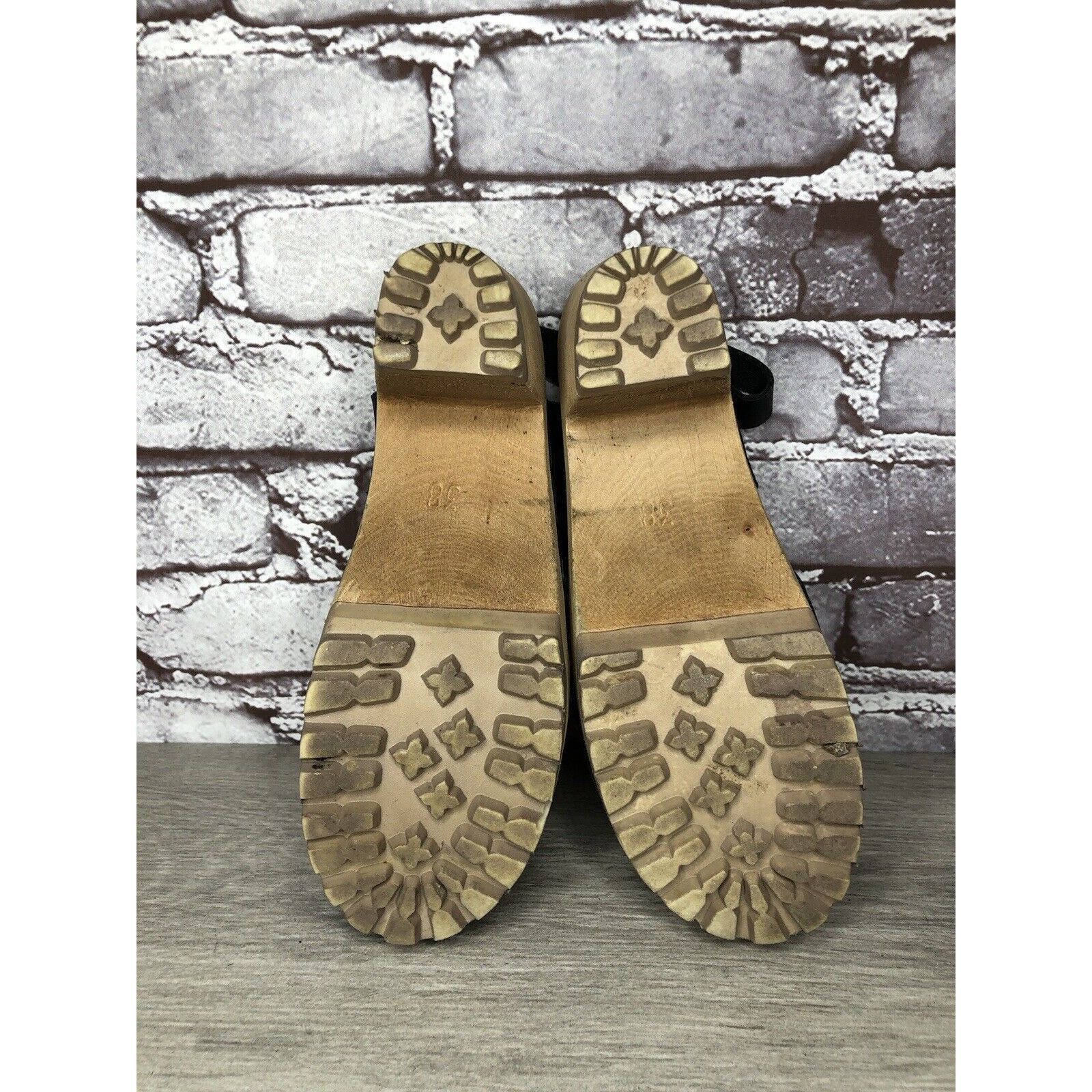 Other MIA Greta Black Leather Ankle Strap Wood Heel Sandals Women’ Size US 7.5 / IT 37.5 - 18 Thumbnail