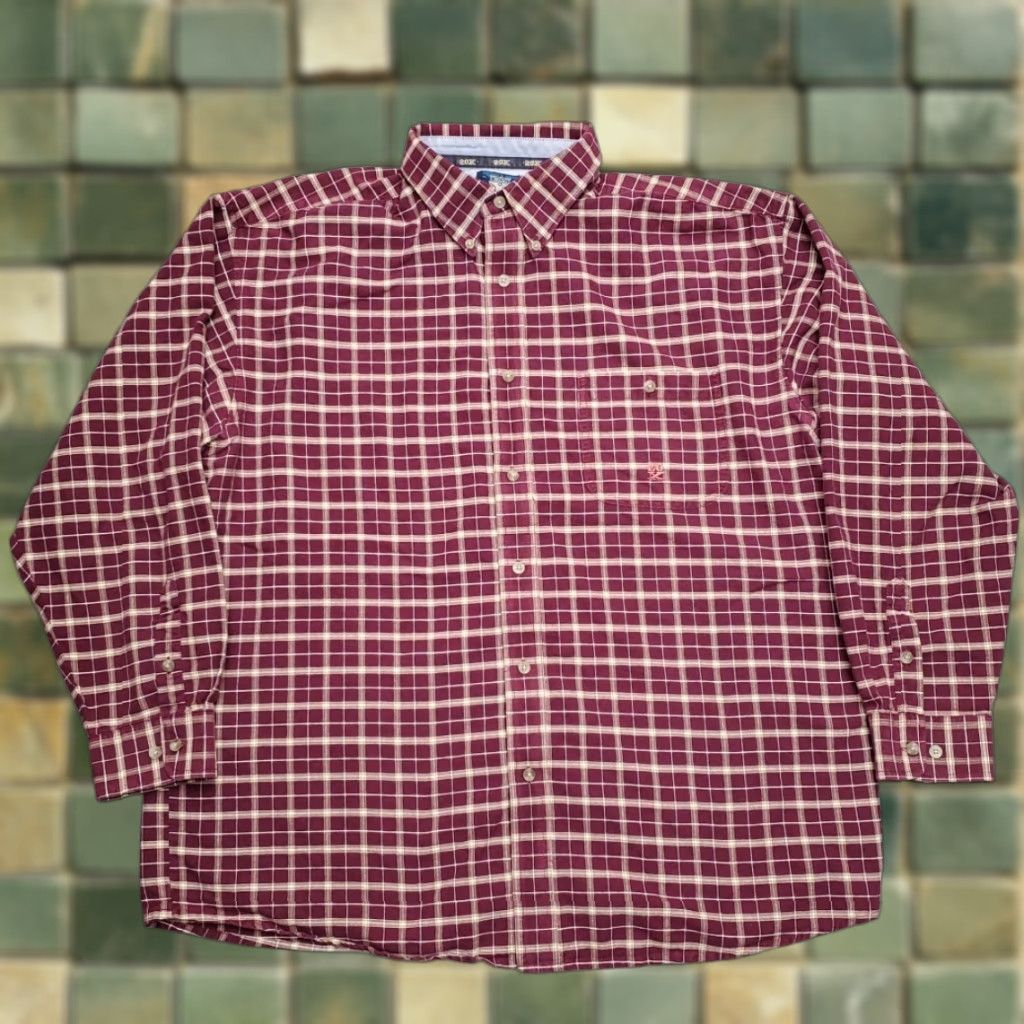 Wrangler Wrangler Shirt Mens 2XL Purple Plaid Long Sleeve Button-Up Western Cowboy Casual N/A Womens Mens Girls Size US XXL / EU 58 / 5 - 1 Thumbnail