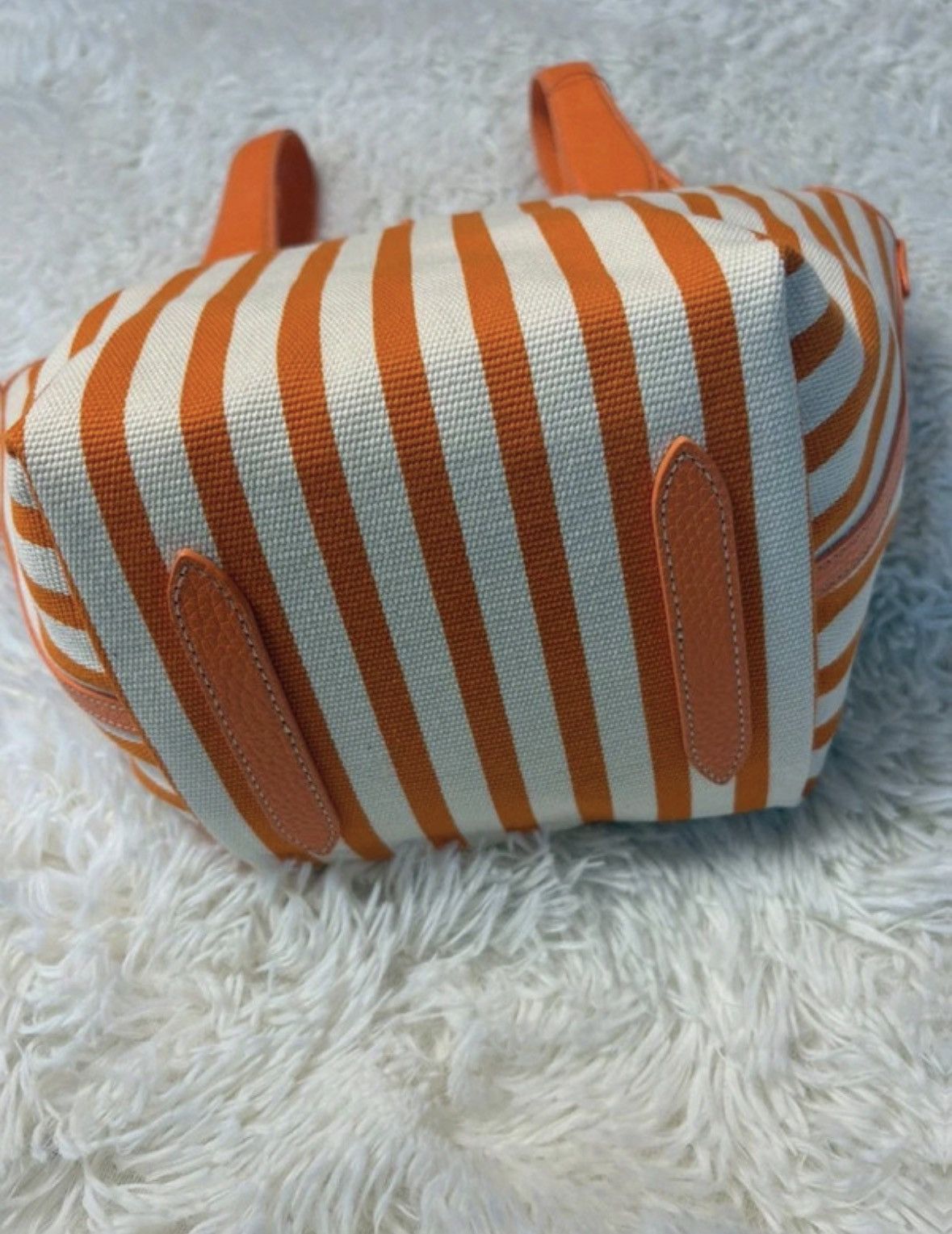 Ralph Lauren Ralph Lauren Polo Play Women Leather Bag Orange Striped New Size ONE SIZE - 5 Thumbnail