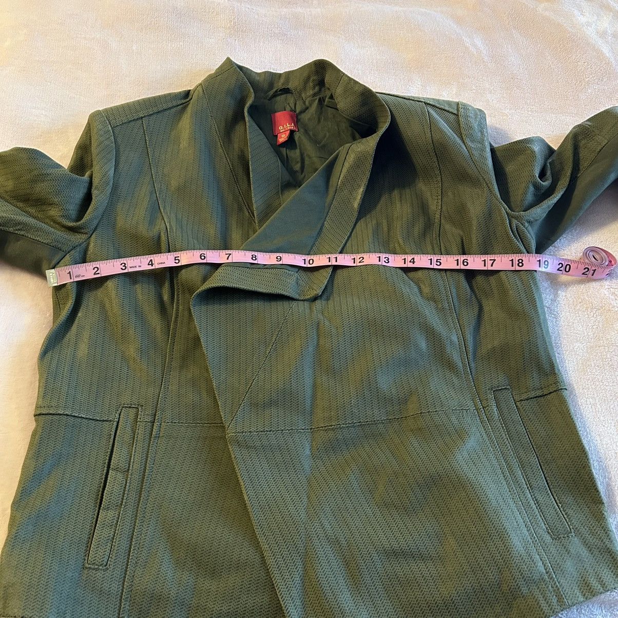 Other G.I.L.I green leather open front cascading blazer size 12 Size XL / US 12-14 / IT 48-50 - 9 Thumbnail