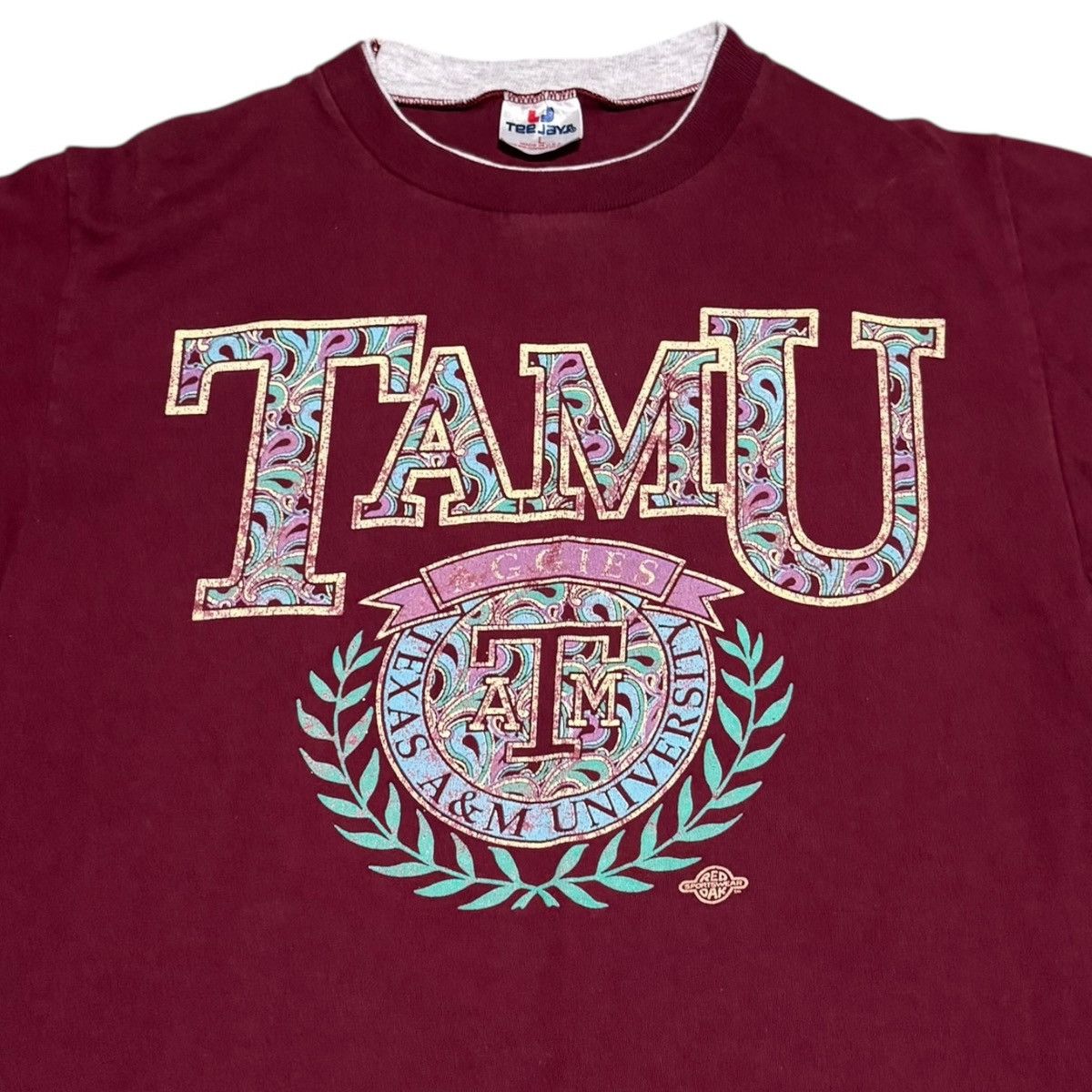 TEE JAYS Vintage 90s Texas A&M University Faded Shirt Women's Large Size L / US 10 / IT 46 - 2 Thumbnail