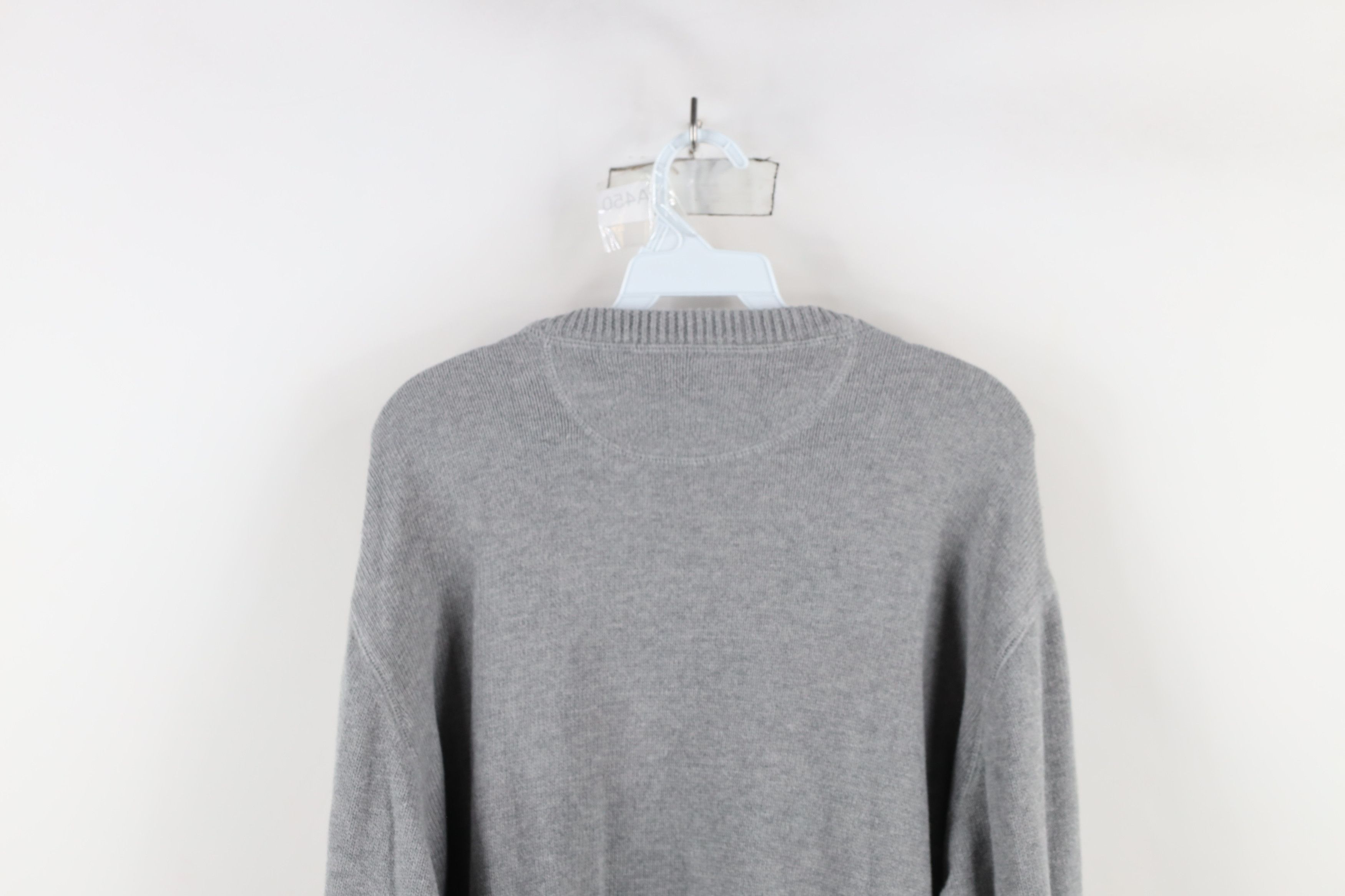Eddie Bauer × Vintage Vintage 90s Eddie Bauer Cotton Knit Crewneck Sweater Gray Size US L / EU 52-54 / 3 - 8 Thumbnail