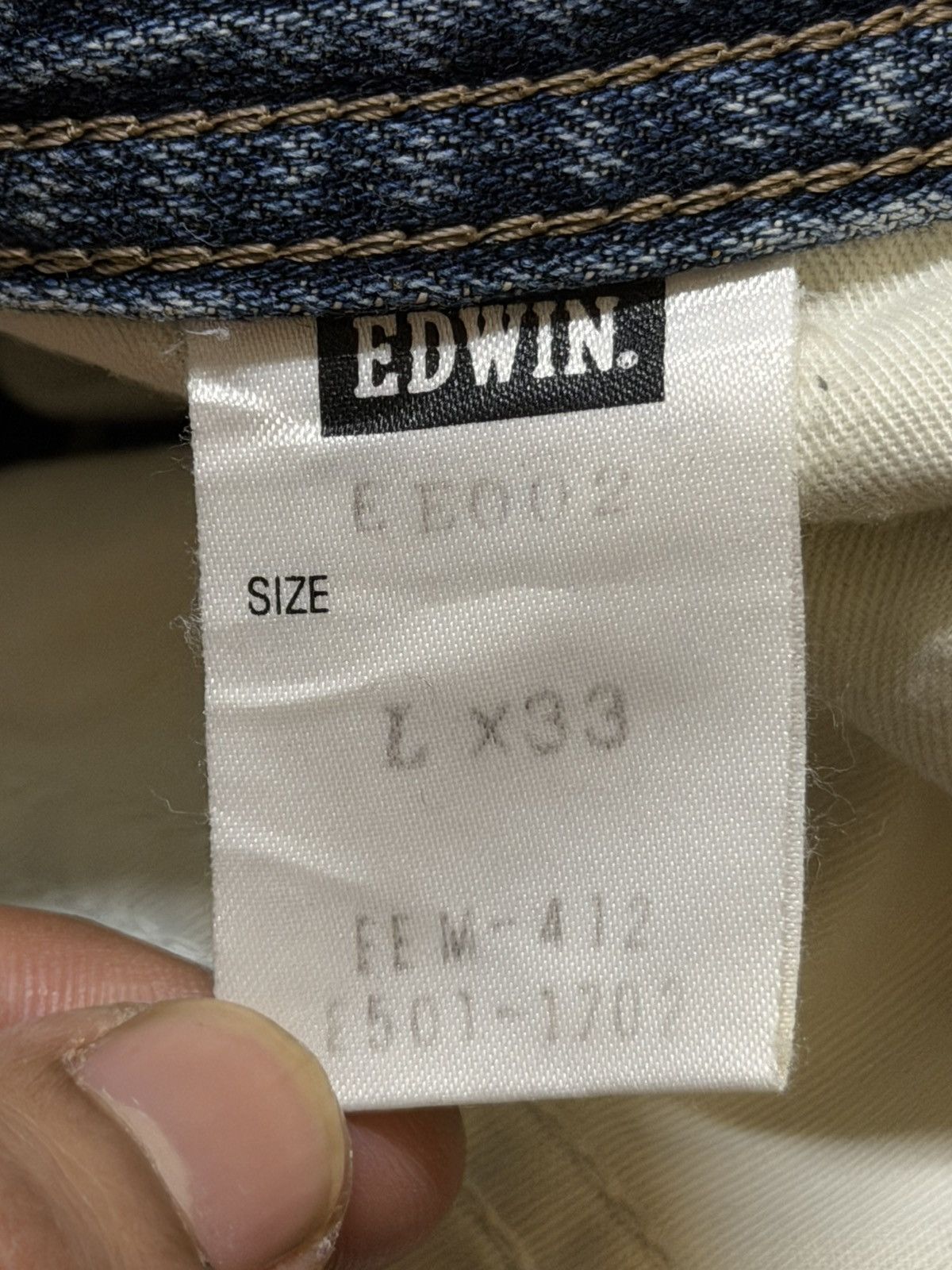Edwin Vintage 90s Edwin E-Function Faded Wash Spiral Wide Leg Size US 34 / EU 50 - 7 Thumbnail