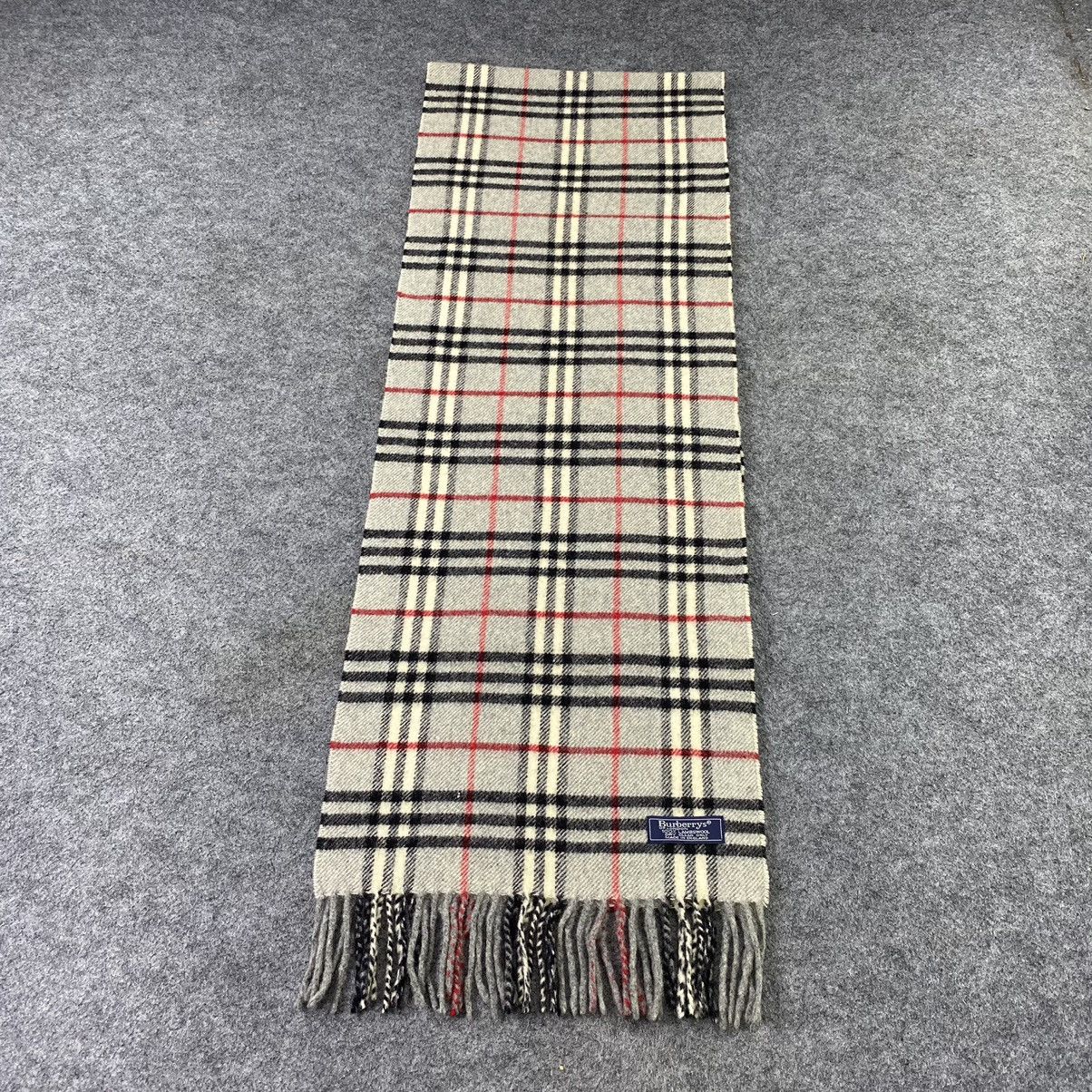 Burberry × Vintage Burberry Wool Muffler / Scarf / Neckwear -T1305 Size ONE SIZE - 3 Thumbnail