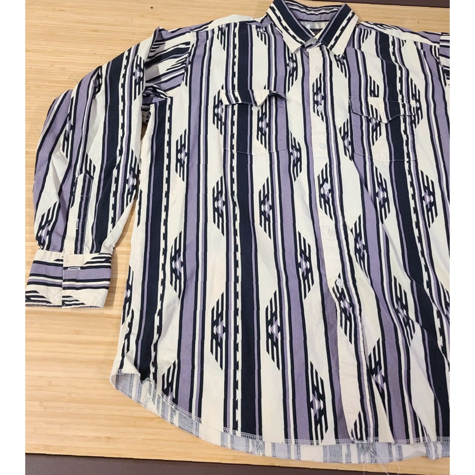 Vintage VINTAGE Panhandle Slim Western Shirt Mens XL 17.5 Southwestern Print Button Up Size US XL / EU 56 / 4 - 3 Thumbnail