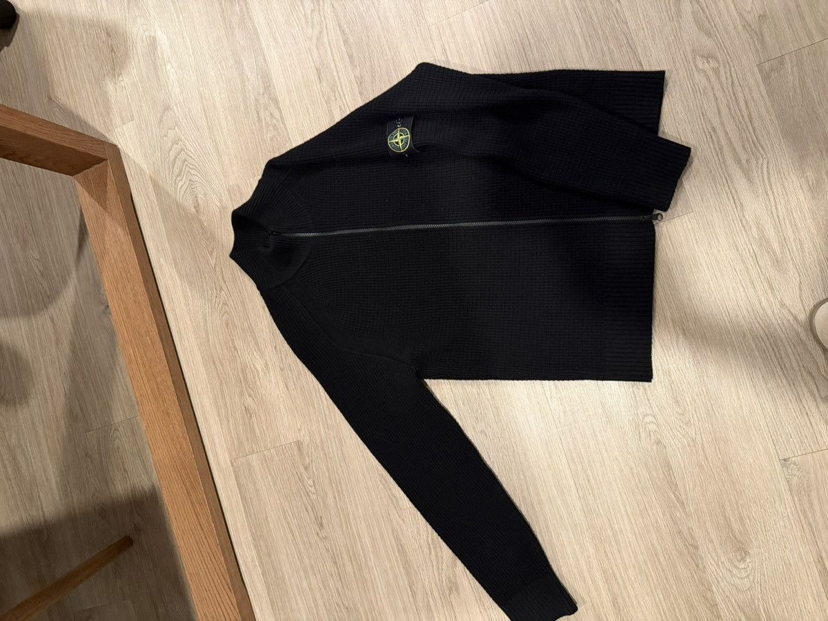 Stone Island Ghost Waffle-Knit Virgin Wool Zip-Up Cardigan Size US M / EU 48-50 / 2 - 2 Thumbnail