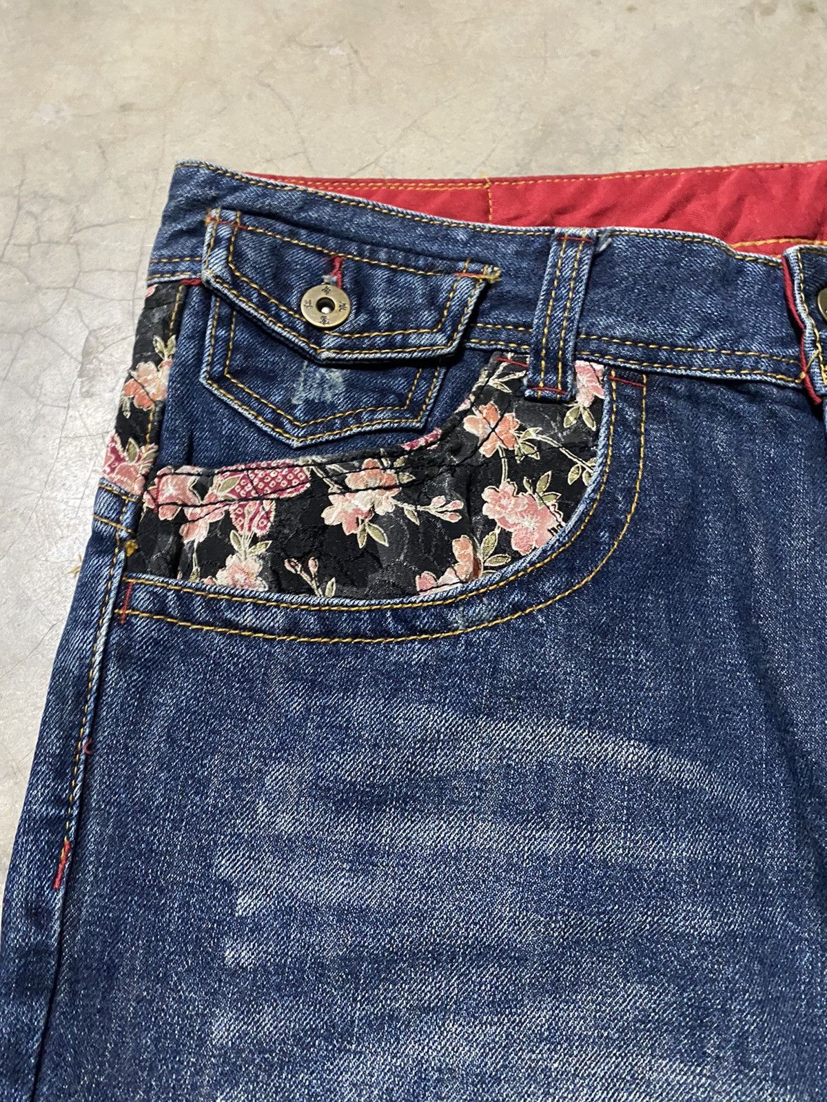 Hysteric Glamour × If Six Was Nine × Tornado Mart Baggy Jeans Japanese Infinity Embroidery Sukajan Japan Size US 34 / EU 50 - 13 Thumbnail