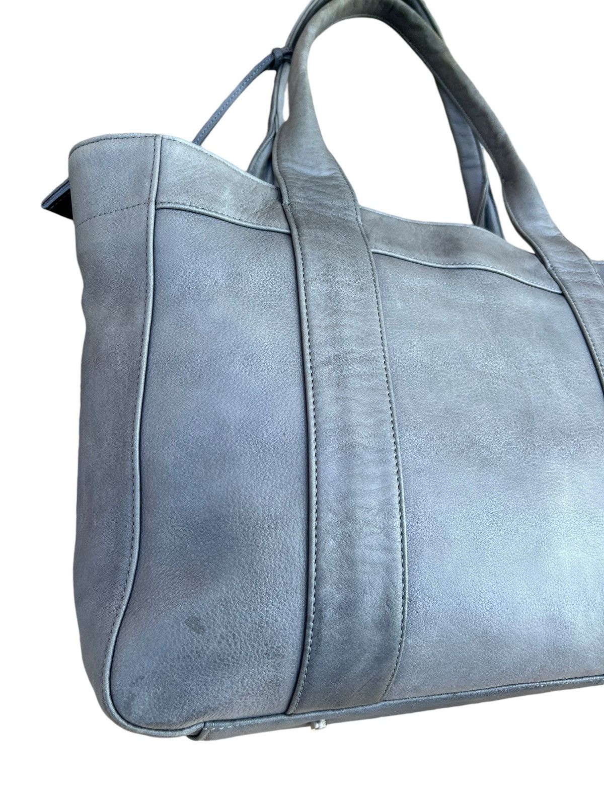Leather Vintage Aniary Japan Fade Patina Leather Tote Bag Size ONE SIZE - 10 Thumbnail