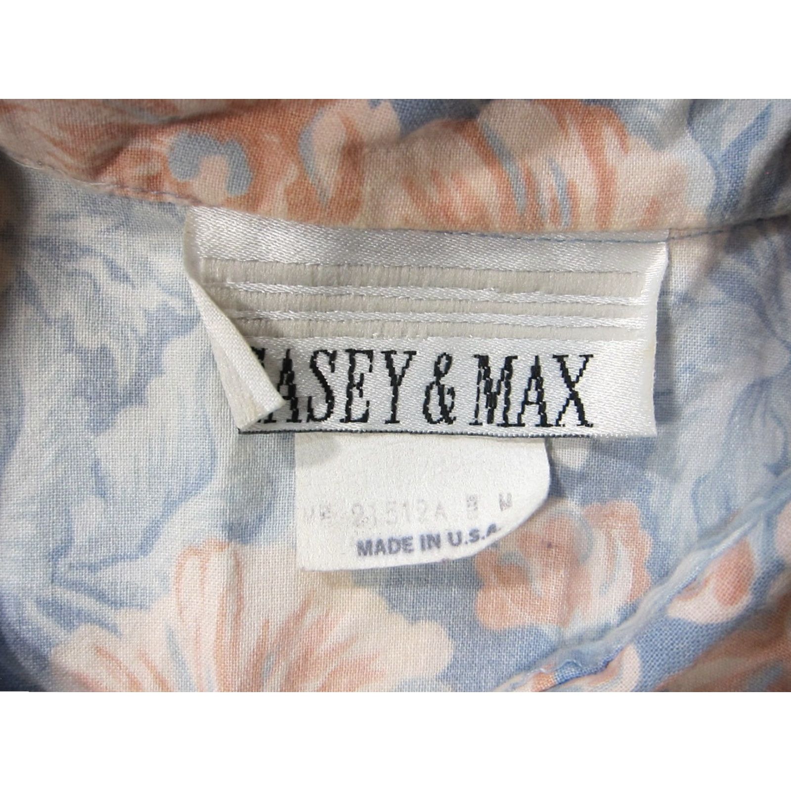 Vintage VINTAGE Casey & Max Blue Pink Floral 100% Cotton Long Sleeve Western Blouse L Woman Blue Flowered Shirt Size L / US 10 / IT 46 - 4 Thumbnail