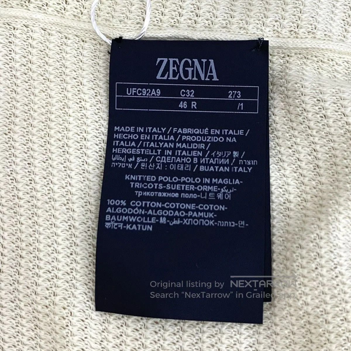 Z Zegna Yellow Short Sleeve Striped Polo Shirt . Size US S / EU 44-46 / 1 - 7 Thumbnail