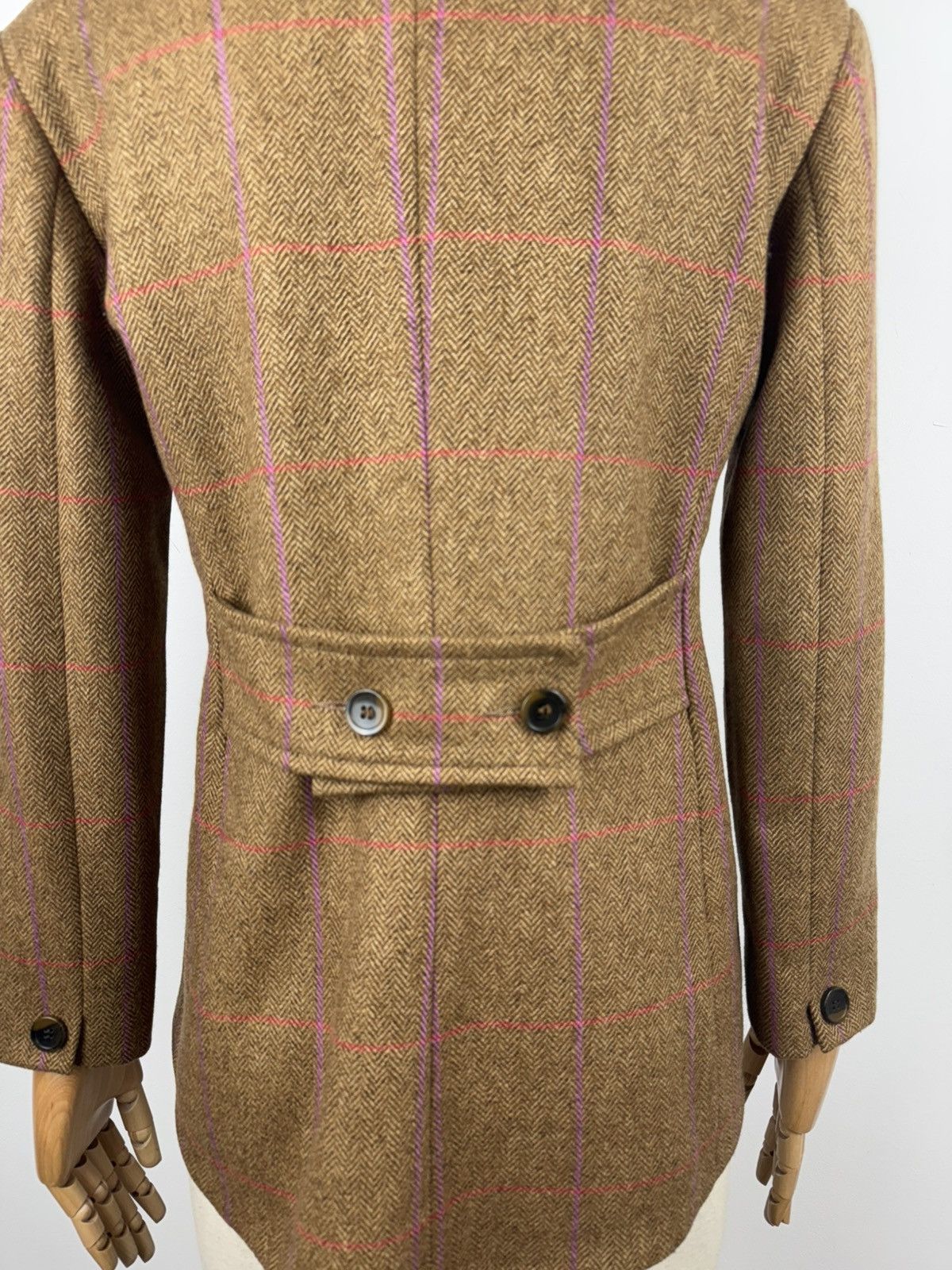 Designer × Johnstons Of Elgin × Vintage Women’s Johnstons Saxony Tweed Wool Coat size 12 Size M / US 6-8 / IT 42-44 - 5 Thumbnail