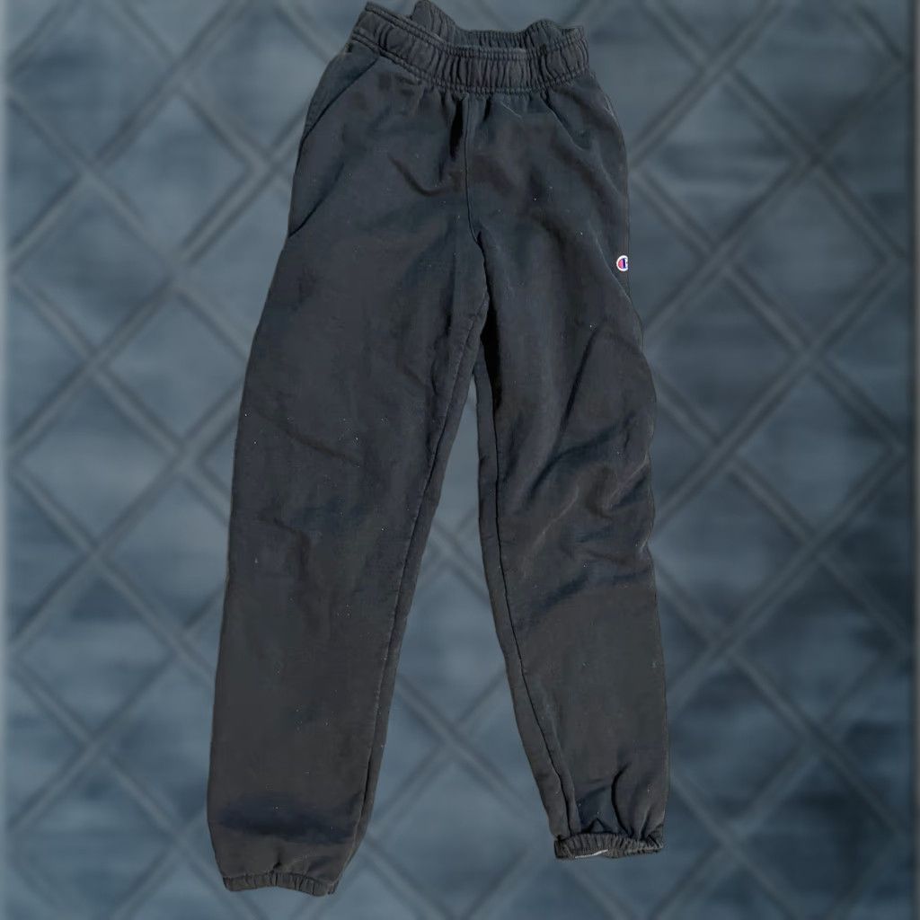 Champion Champion Sweatpants Men's Small Black Solid Cotton Pocket Straight Size US 29 - 1 Thumbnail