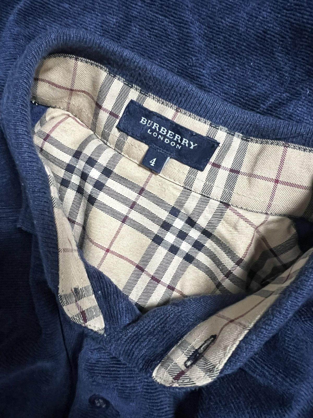 Burberry Burberry blue thick cotton polo shirt M Size US M / EU 48-50 / 2 - 5 Thumbnail