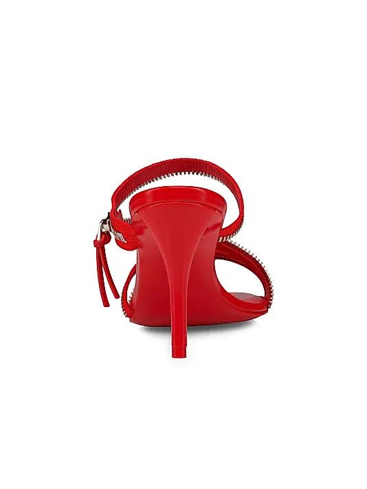Christian Louboutin os11x0126 Merylzip 80mm Heels in Red Size US 7 / IT 37 - 3 Thumbnail