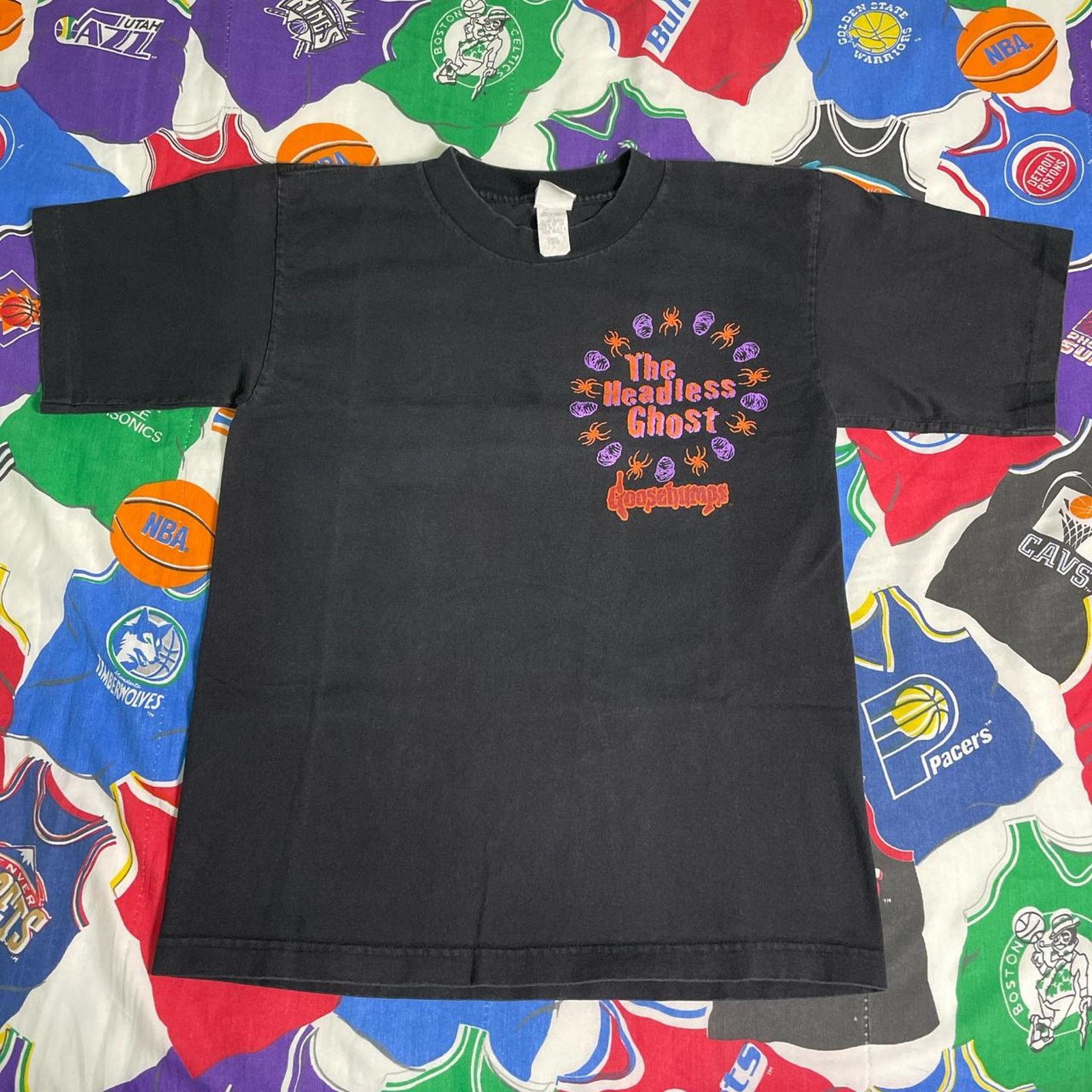 Vintage VTG 90s Goosebumps The Headless Ghost Horror Scholastic Tee Size US S / EU 44-46 / 1 - 2 Thumbnail