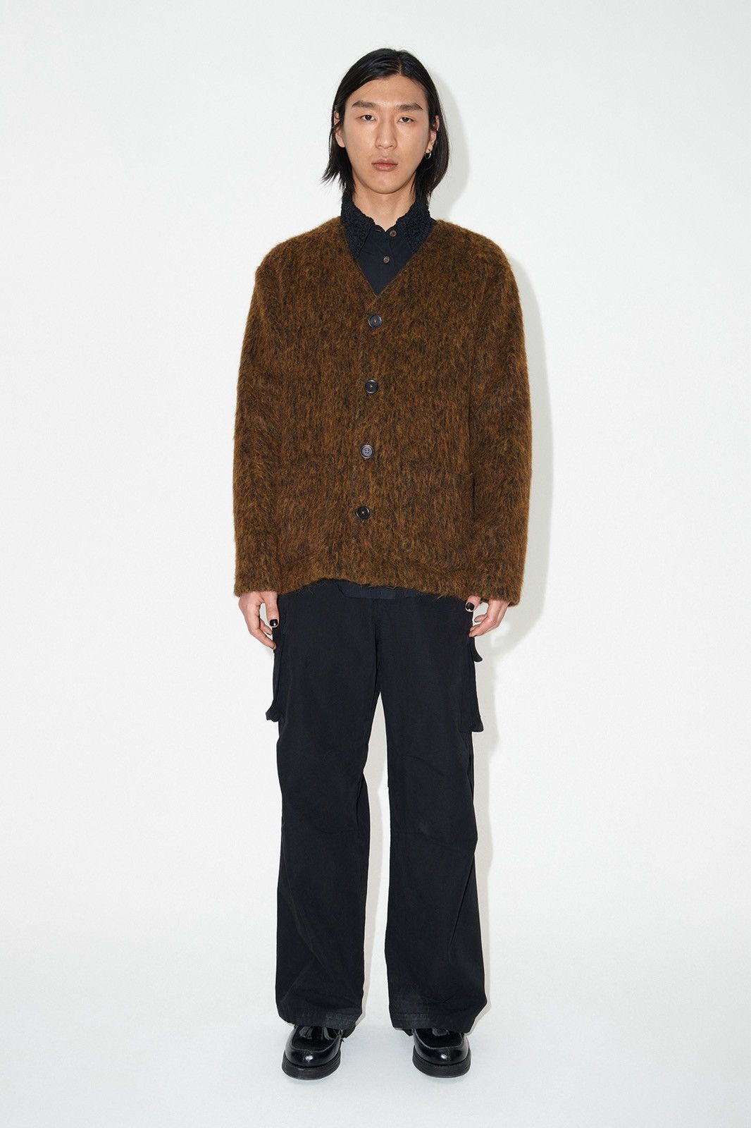 Our Legacy Our Legacy olive melange mohair sweater Size US M / EU 48-50 / 2 - 7 Thumbnail