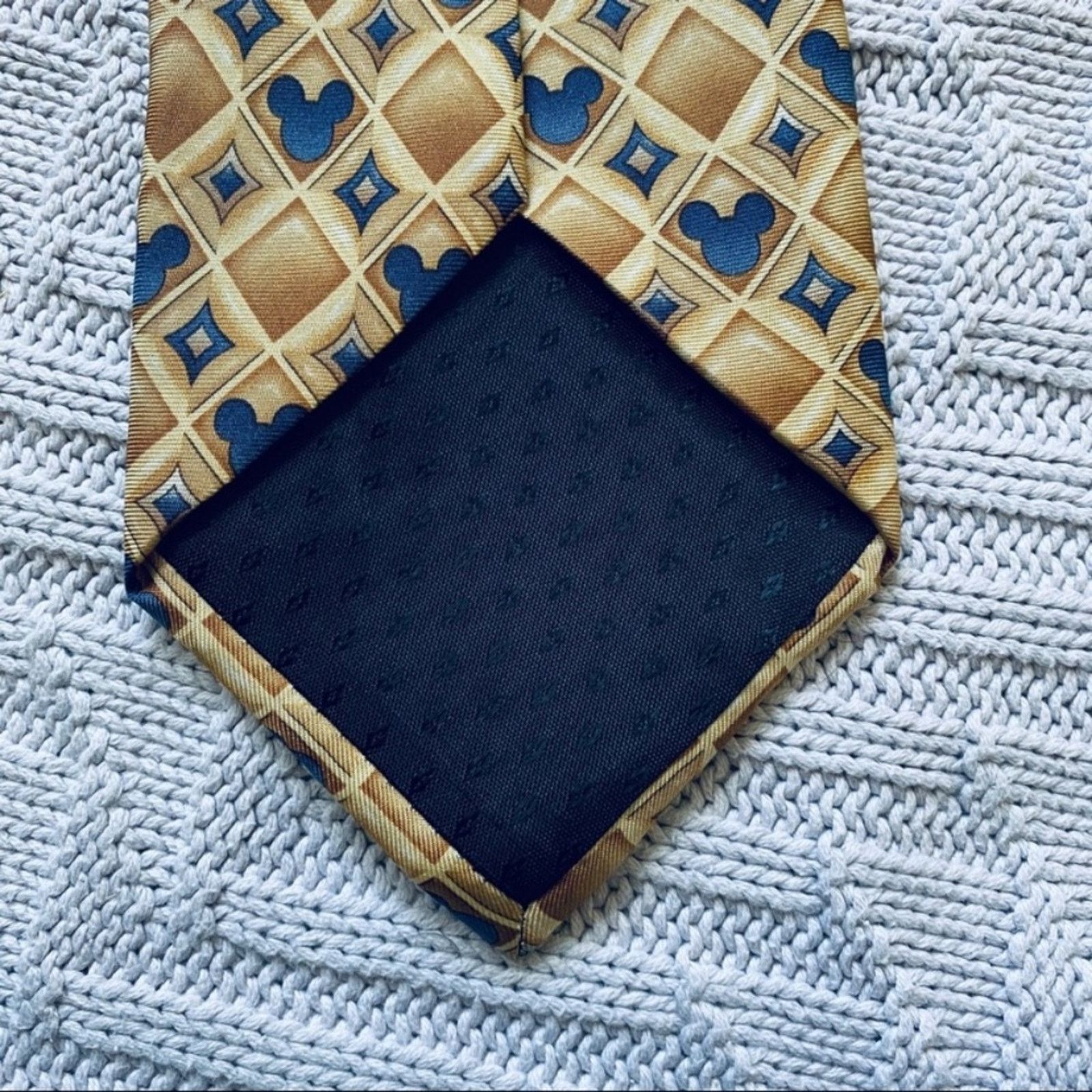 Disney Disney gold and blue Mickey Mouse silk tie Size ONE SIZE - 4 Thumbnail