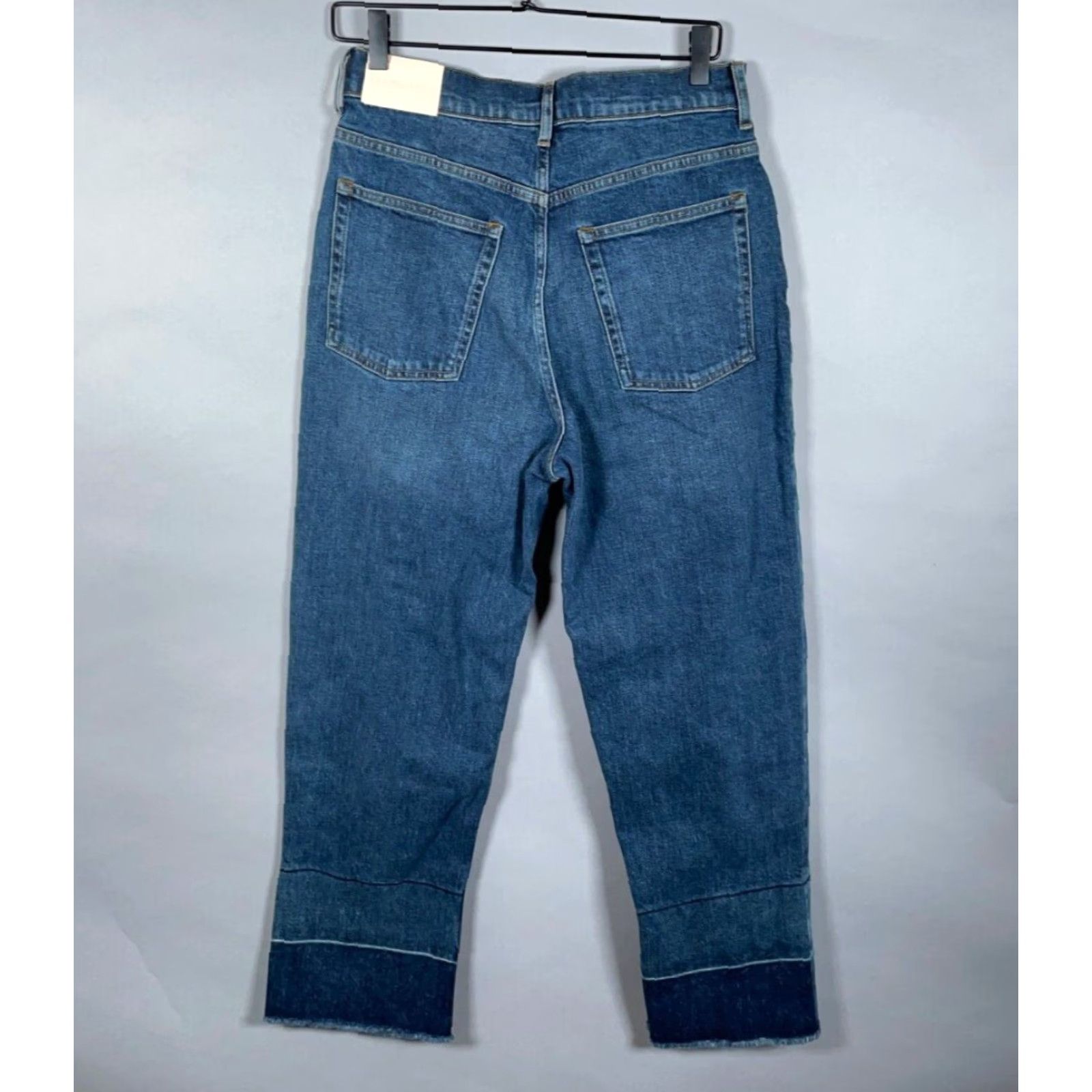 Everlane Everlane High Rise Straight Leg Jeans Women's 29 Blue Denim Regular Fit Size 29" - 2 Thumbnail