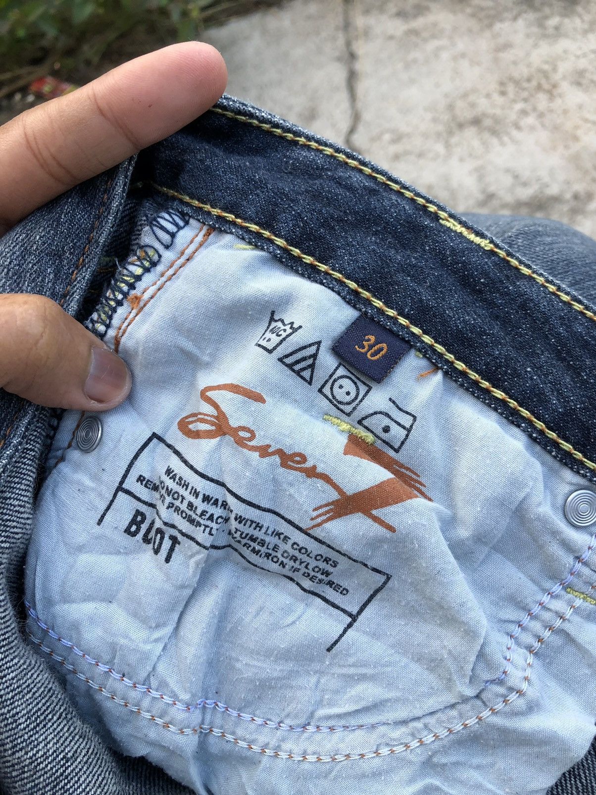 7 For All Mankind FLARED⚡️⚡️WASHED BLUE DENIM BY 7 FOR ALL MANKIND Size US 30 / EU 46 - 4 Thumbnail