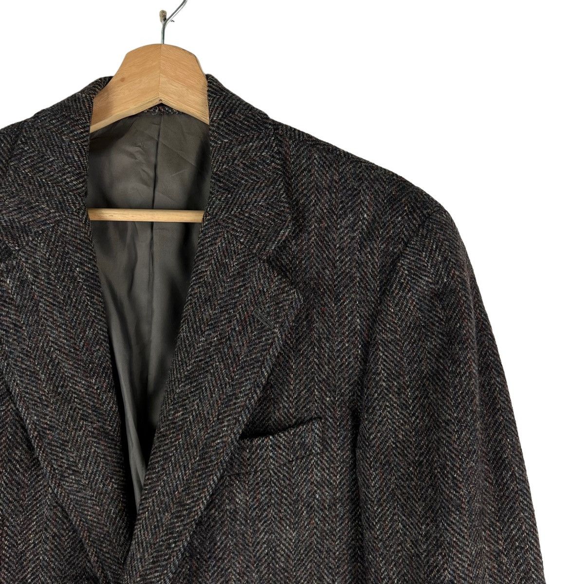 Harris Tweed 🔥VINTAGE HARRIS TWEED WOOL JACKET DOUBLE BREAST Size US M / EU 48-50 / 2 - 4 Thumbnail
