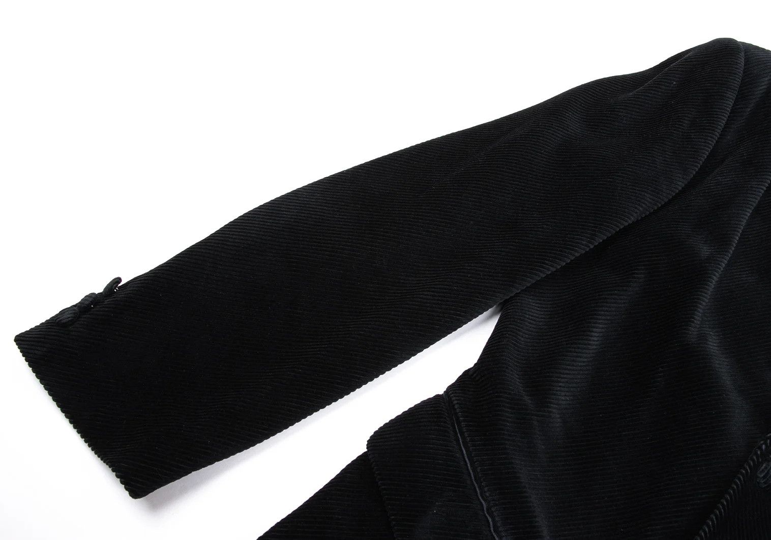 Jean Paul Gaultier Cotton Corduroy Peak Lapel Double Jacket in Black Size 50 Size US M / EU 48-50 / 2 - 6 Thumbnail