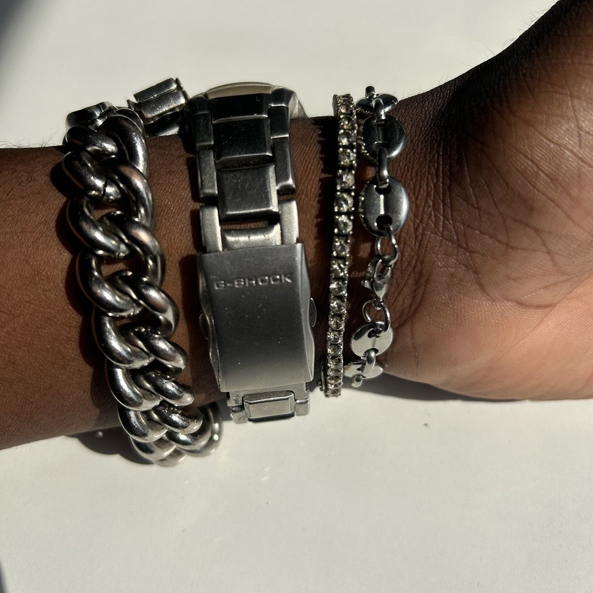 Vintage Y2K 2000s Gucci style link silver heavyweight bracelet Size ONE SIZE - 3 Thumbnail