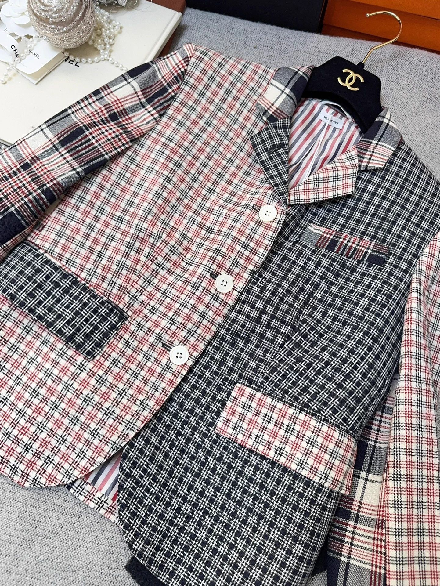 Thom Browne TB Vintage Classic Plaid Pocket Blazer 40 Size M / US 6-8 / IT 42-44 - 9 Thumbnail