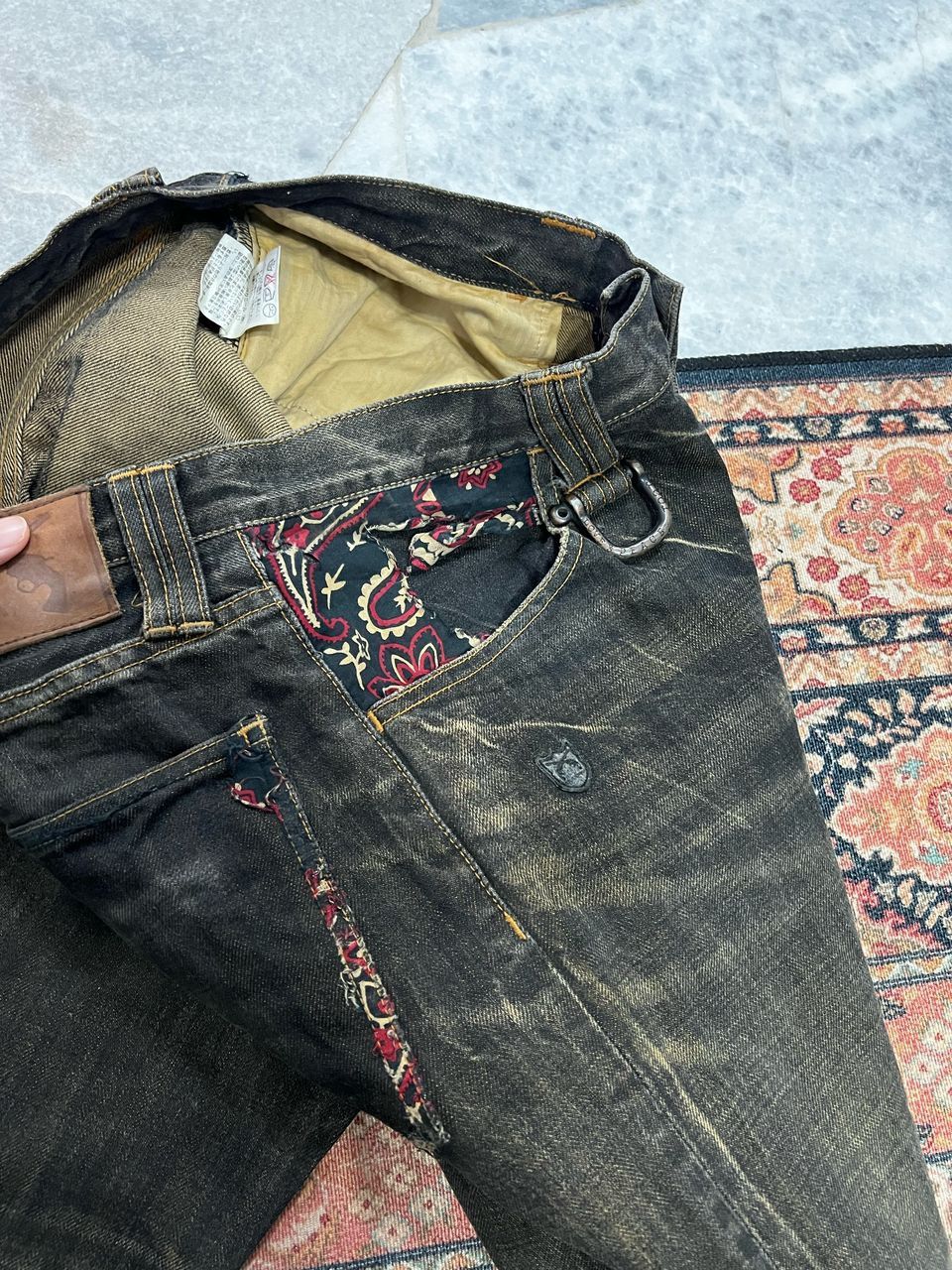 If Six Was Nine × Japanese Brand Vintage Roar Love And Peace Distress Denim Jeans Size US 32 / EU 48 - 11 Thumbnail