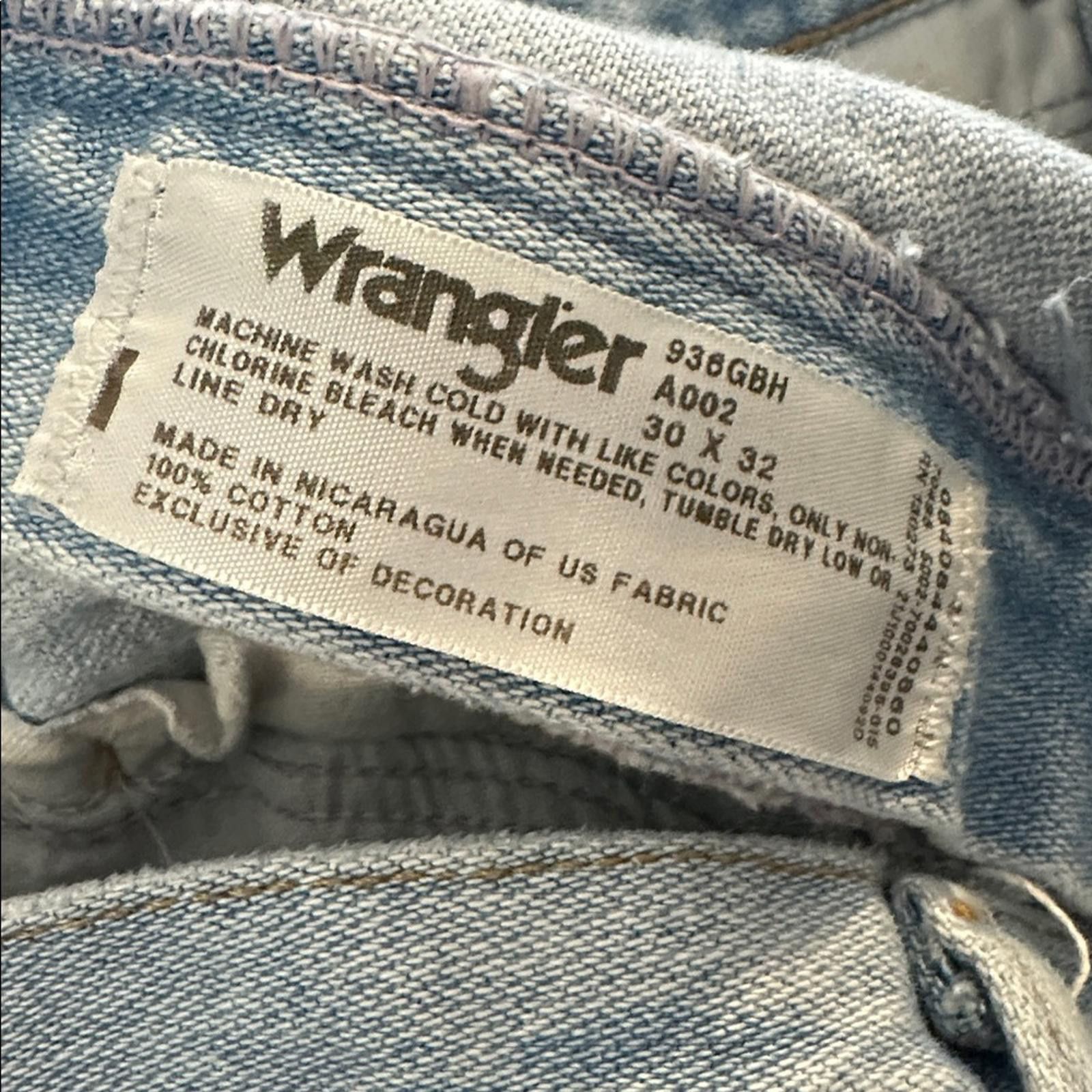 Wrangler 30 x 32 Wrangler Men's Straight Jeans Blue Cowboy Preowned Size US 30 / EU 46 - 5 Thumbnail