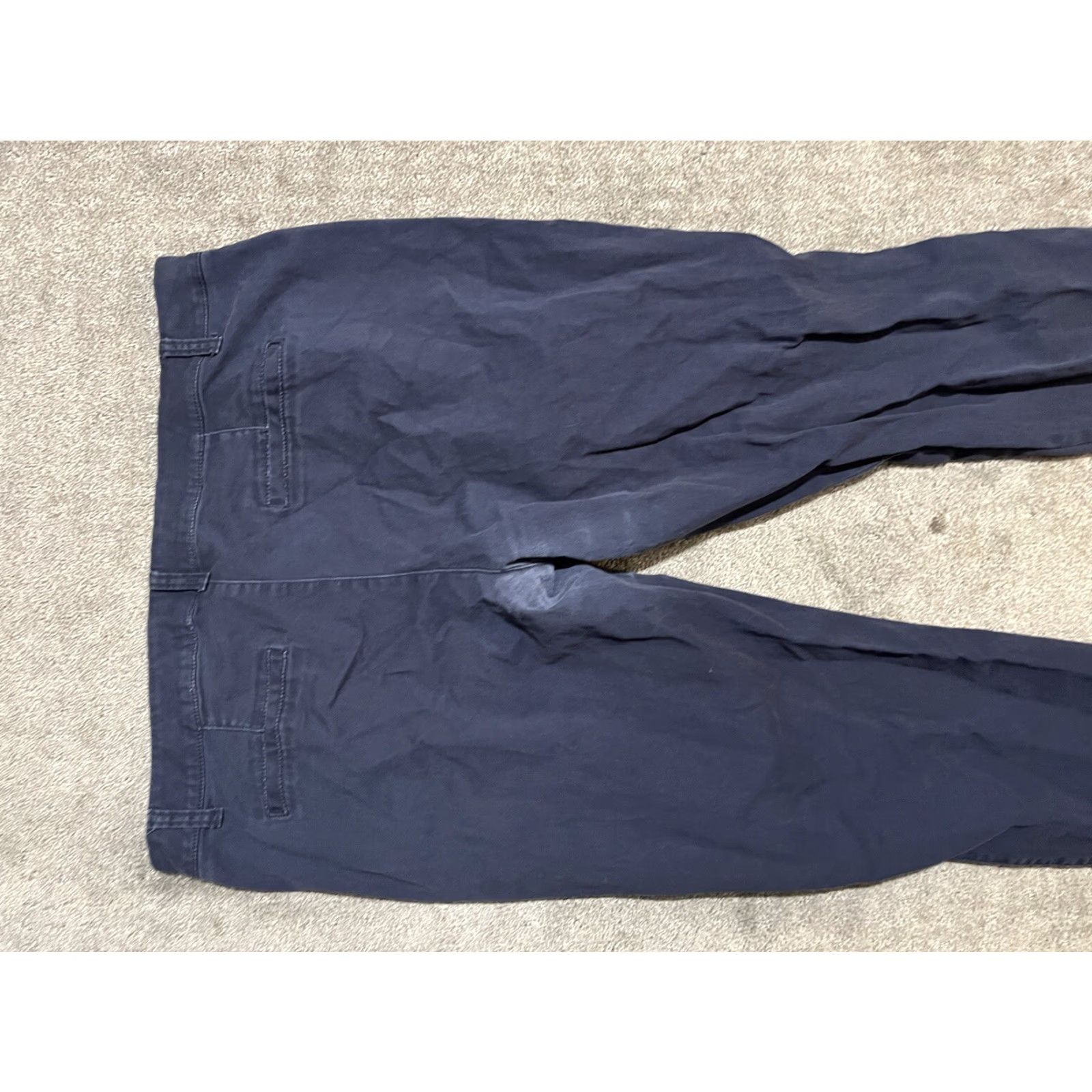 Vintage Aéropostale Women's Skinny Stretch Chino Pants Size 16 Long Navy Blue Casual 97% Cotton Size 38" / US 16 / IT 52 - 4 Thumbnail