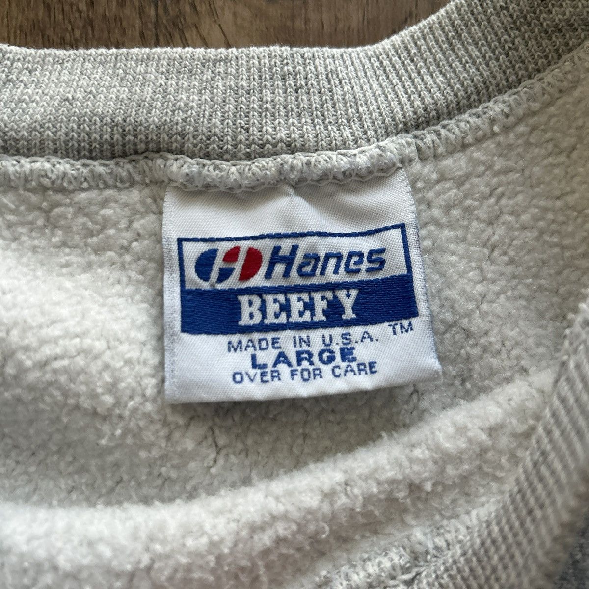 Vintage Vintage 90s Hanes Beefy Kansas Jayhawks Crewneck Sweatshirt Size US L / EU 52-54 / 3 - 5 Thumbnail