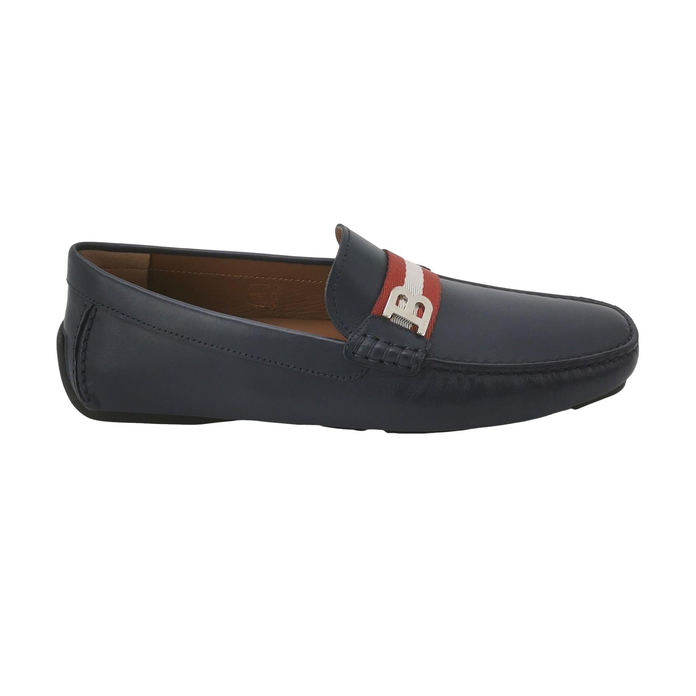 Bally Bally Striped Logo Leather Loafers EU 41.5 Size US 8 / EU 41 - 1 Thumbnail