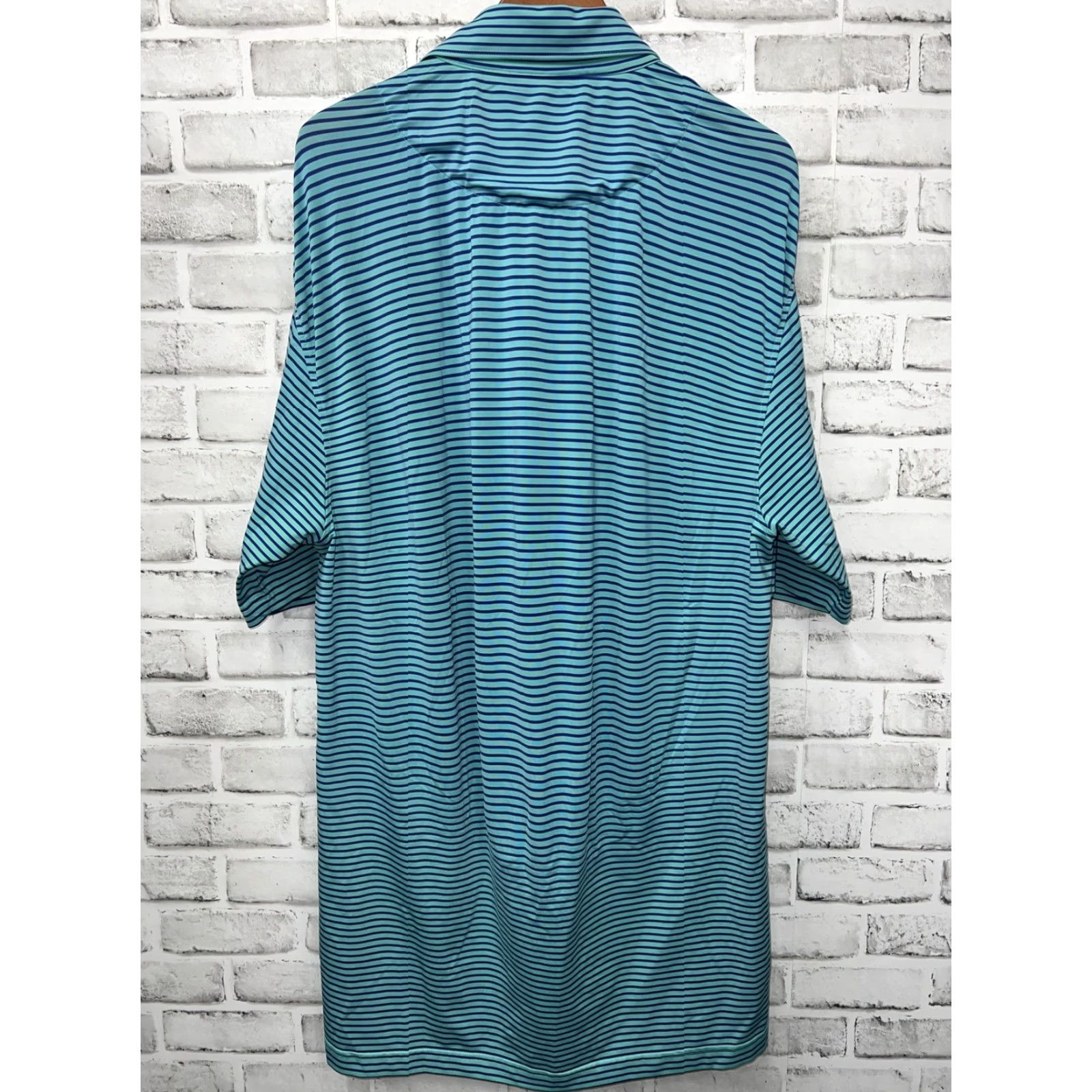 Vintage Straight Down Polo Shirt Mens XL Blue Striped Shirt Size US XL / EU 56 / 4 - 4 Thumbnail