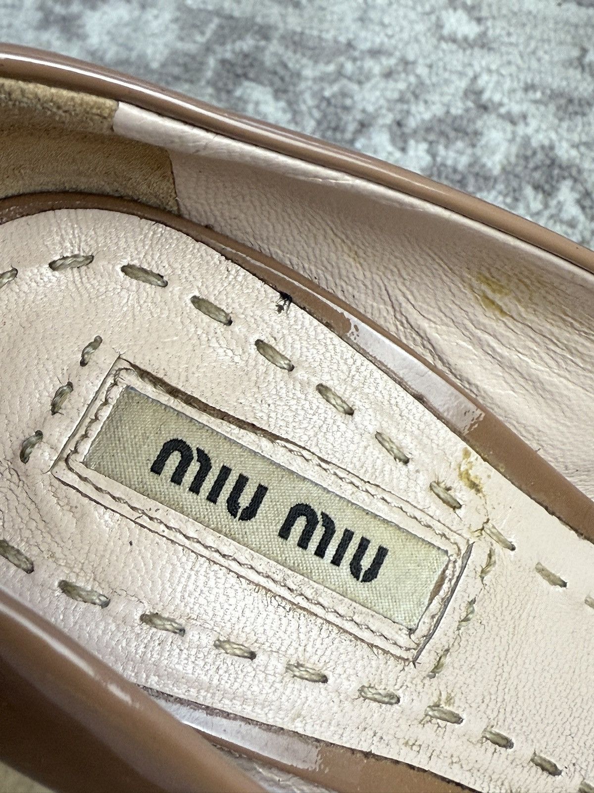 Designer × Miu Miu Miu Miu leather high heels US4.5 designer luxury old money Size US 4.5 / IT 34.5 - 6 Thumbnail