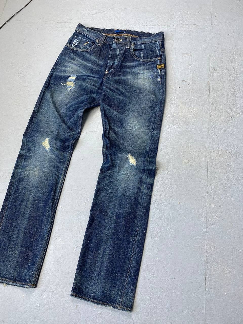 G-Star × Vintage G Star Raw Vintage Denim jeans size 31/34 big logo Size US 31 - 3 Thumbnail