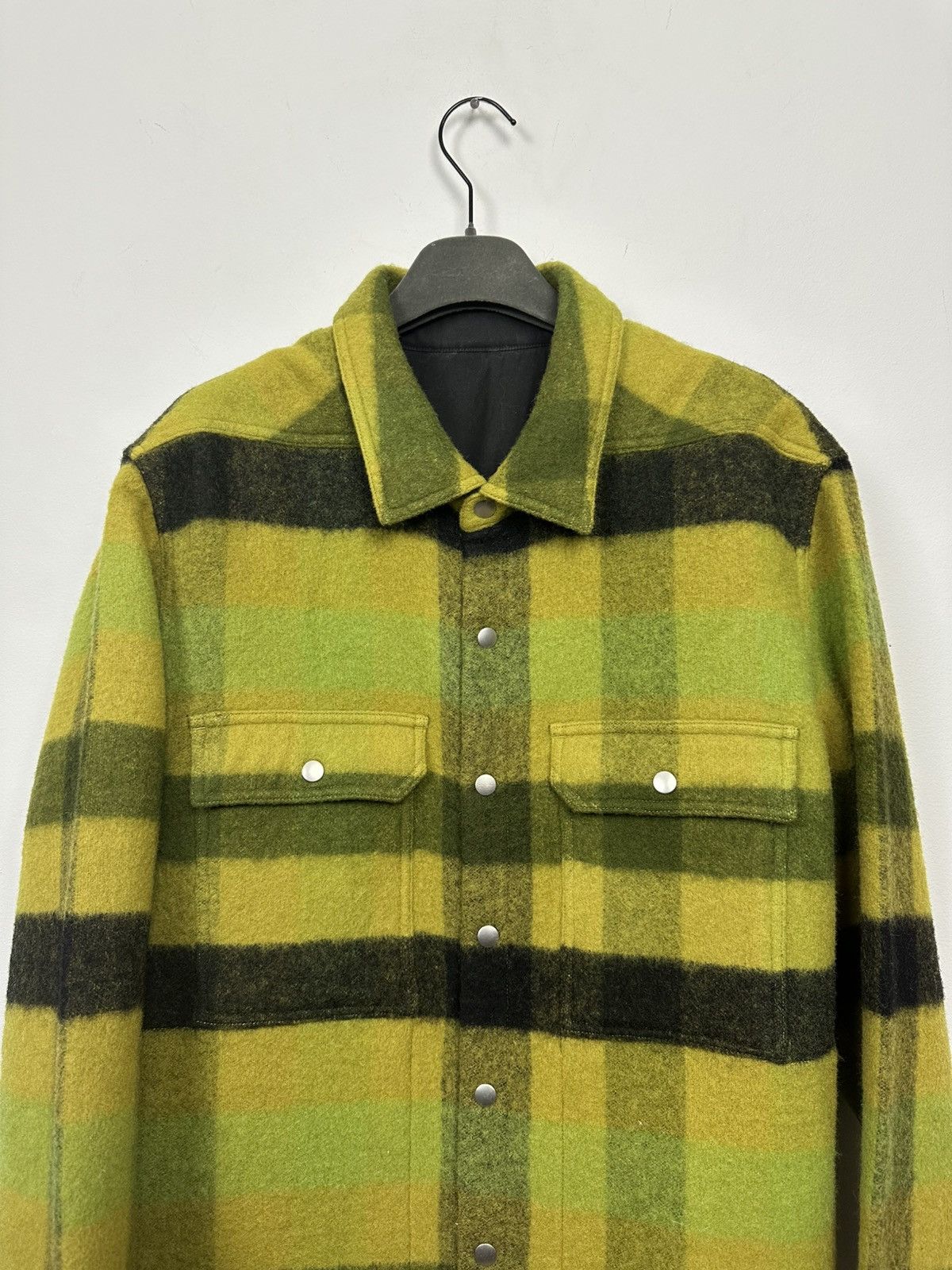 Rick Owens FW23 ‘LUXOR’ Acid Plaid Overshirt Size US L / EU 52-54 / 3 - 2 Thumbnail