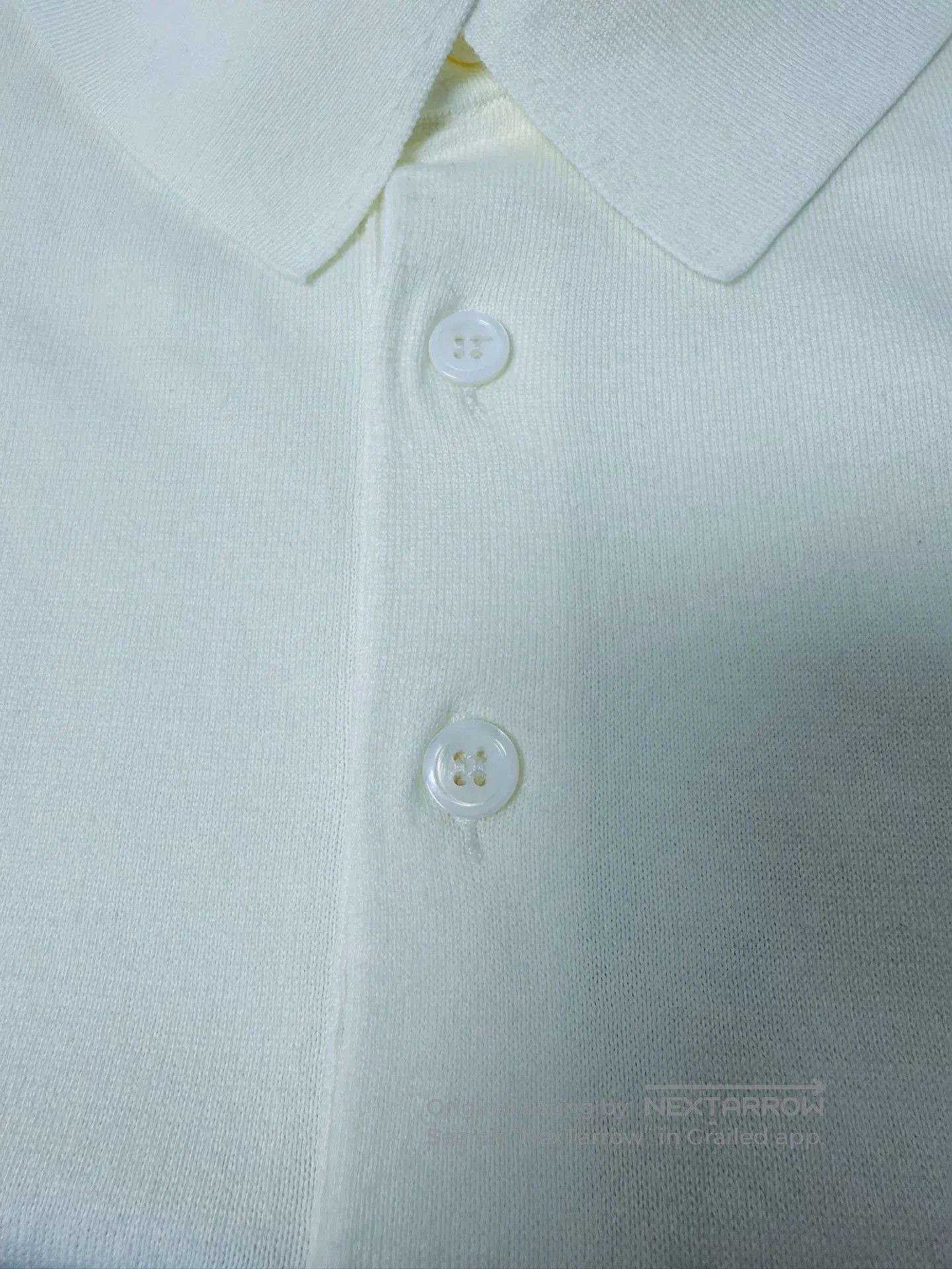 Ermenegildo Zegna ZEGNA Men's White Short-Sleeve Polo. Size US XL / EU 56 / 4 - 4 Thumbnail