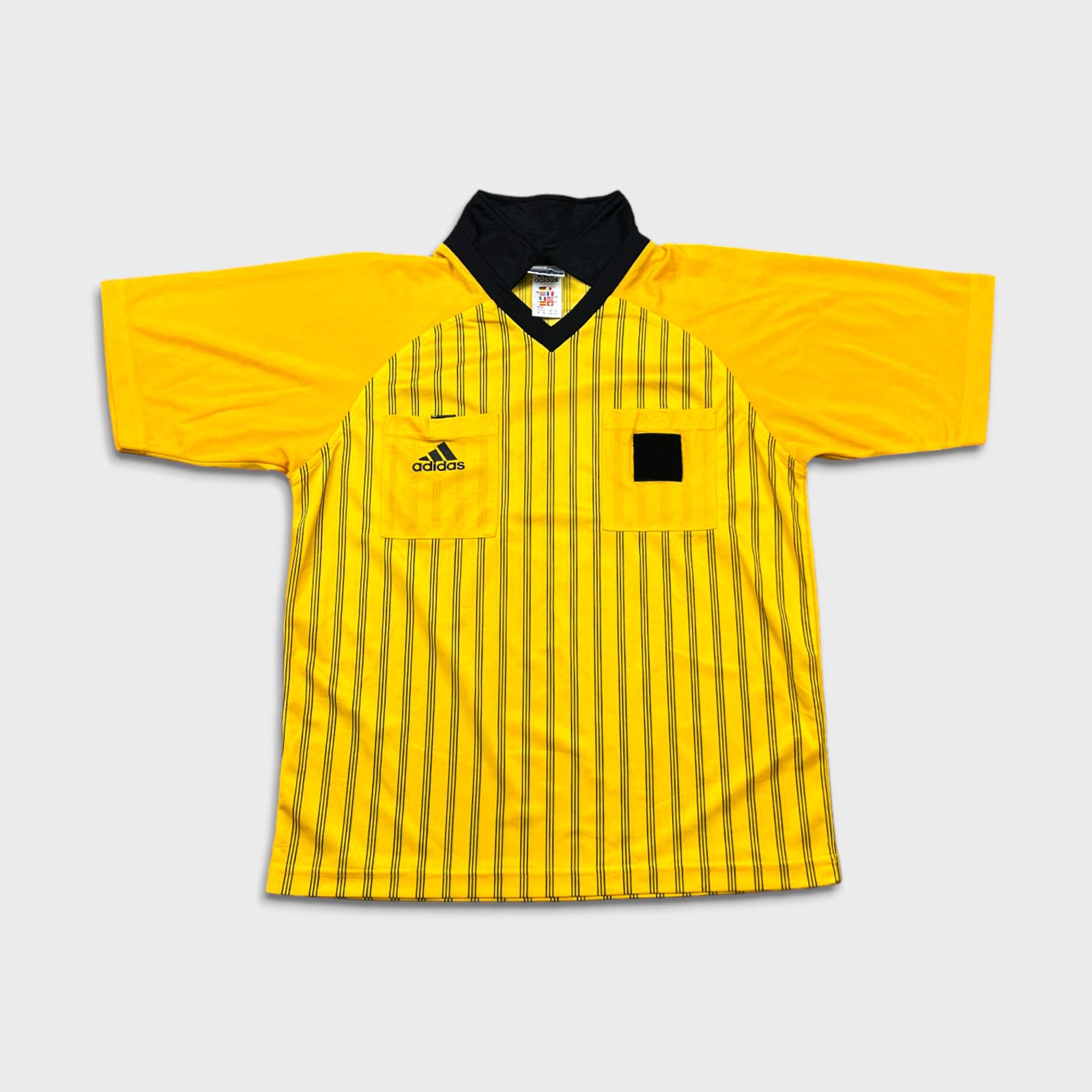 Adidas × Vintage Vintage 90s Adidas Jersey Large Referee Stripe Soccer Shirt Size US L / EU 52-54 / 3 - 1 Thumbnail
