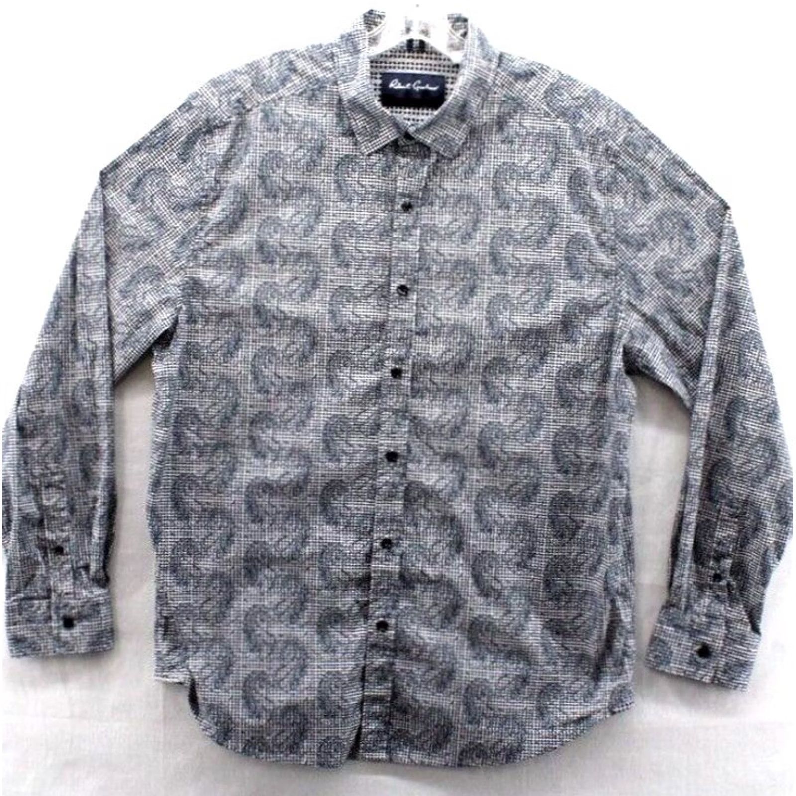 Robert Graham Robert Graham Shirt Mens 2XL Gray Paisley Houndstooth Button-Down Stylish Shirt Size US XXL / EU 58 / 5 - 2 Thumbnail