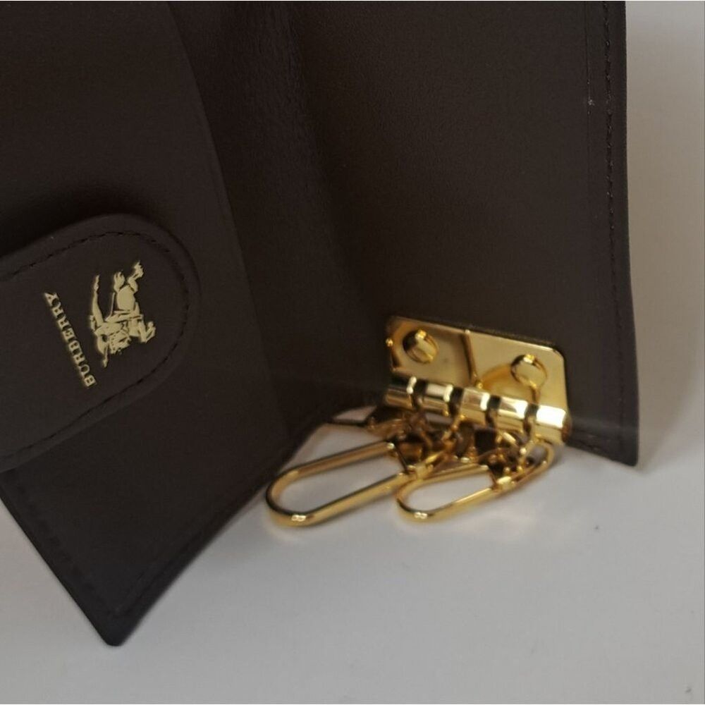 Burberry Vintage Burberry Key Holder Wallet Calfskin Nova Check 4 Ke Size ONE SIZE - 3 Thumbnail