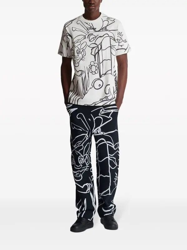 Balmain o1s1wg110126 X Disney Graphic Print T-Shirt in White Size US M / EU 48-50 / 2 - 2 Thumbnail