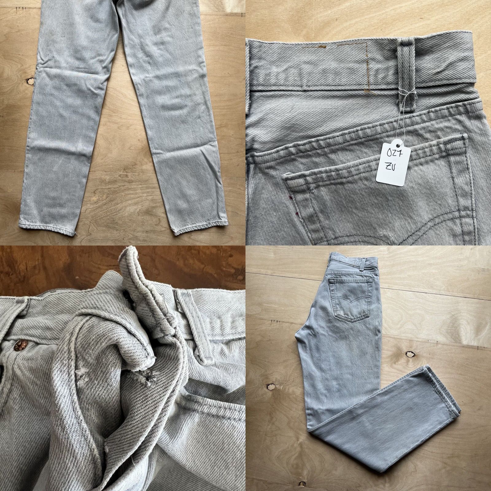 Levi's VINTAGE Levi's Levi's 701 Jeans 28 Gray 80s Denim Made in USA Western Summer Student Fit Mens Jeans Size US 28 / EU 44 - 8 Thumbnail