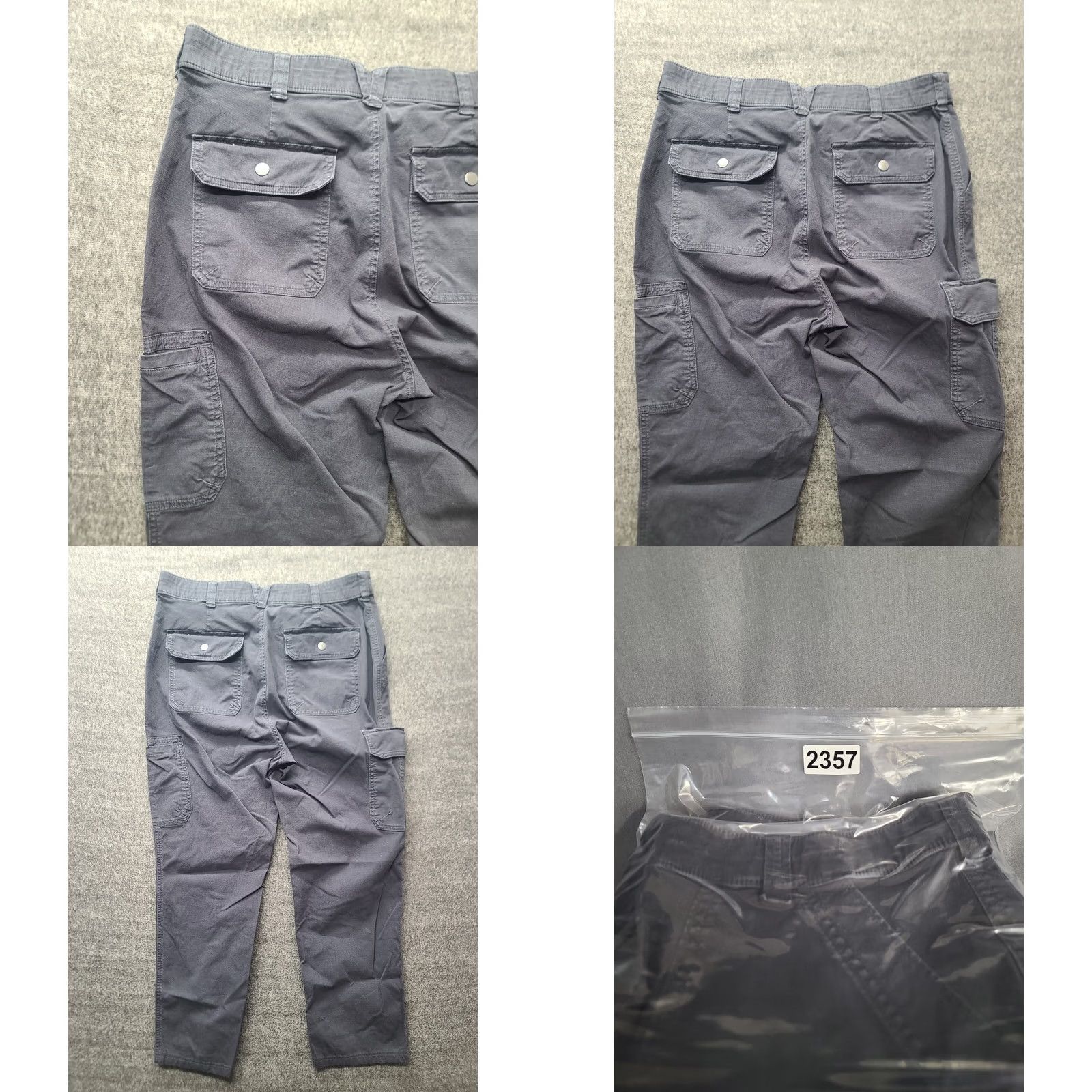 Vintage Duluth Regular Fit Pants Women's 12x28 Cargo Straight Rise High Inseam 28 in Gray Cotton Spandex Size 34" / US 12 / IT 48 - 9 Thumbnail