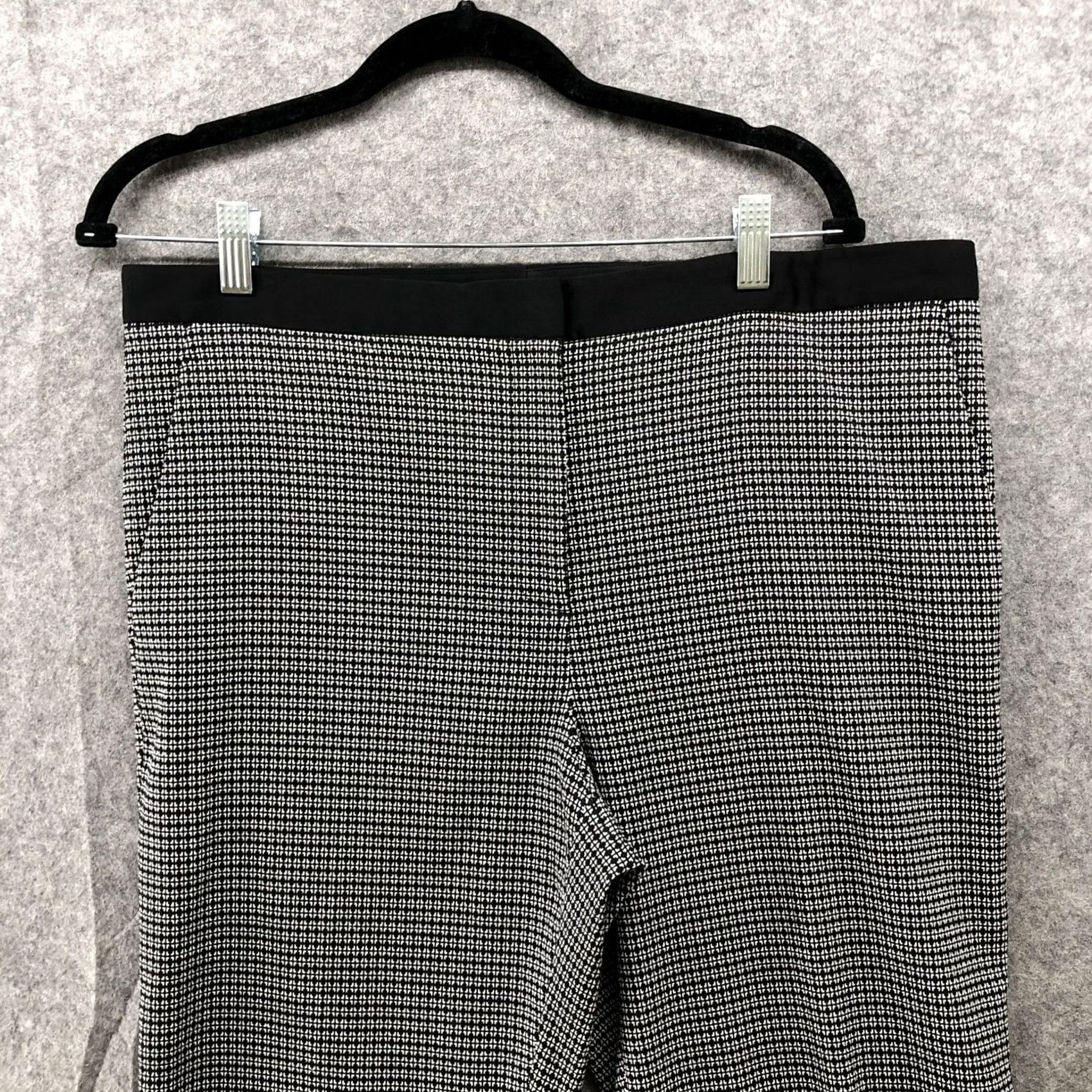 DKNY DKNY Dress Pants Womens 14 Slim Straight Printed Black White Satin Trim Dress Pants Women 14 Black Satin Trim Size 36" / US 14 / IT 50 - 3 Thumbnail