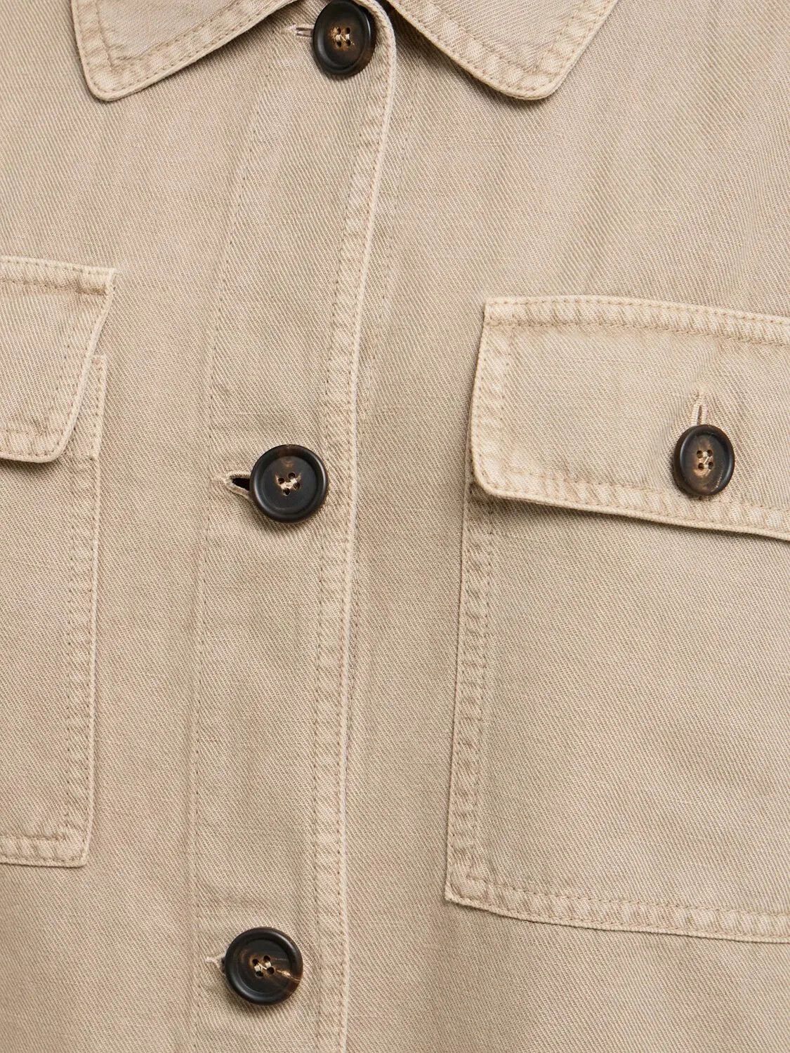 Brunello Cucinelli BRUNELLO CUCINELLI Brown Ctn/Linen Jacket New Size M / US 6-8 / IT 42-44 - 3 Thumbnail