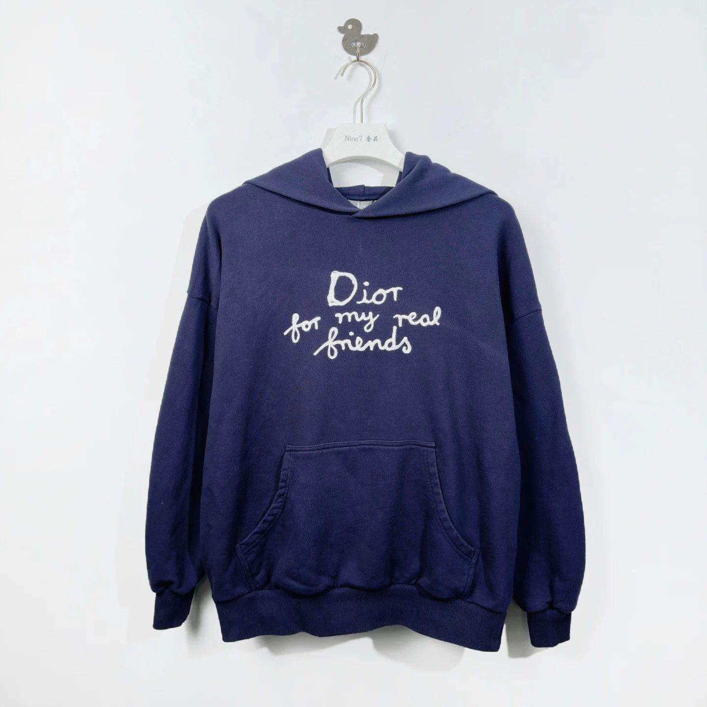 Dior Dior Navy Blue Embroidered Hoodie Size US S / EU 44-46 / 1 - 1 Thumbnail