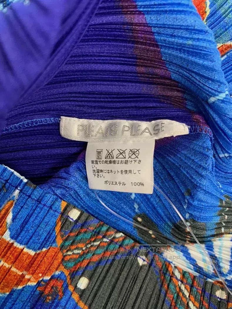 Issey Miyake Issey Miyake Crane Pattern Ruched Top Size L / US 10 / IT 46 - 4 Thumbnail