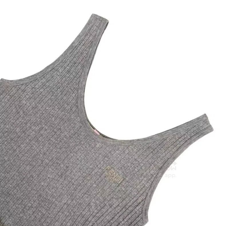 Fendi Fendi Cotton SS24 Embroidered Logo Vest Size M / US 6-8 / IT 42-44 - 3 Thumbnail